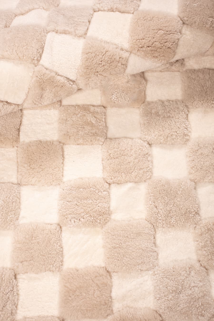 CHECKERED – High and Low Shearling Rug - Homelosophy, view 3