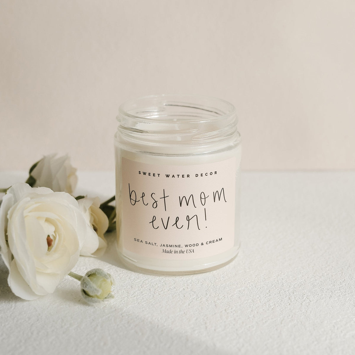 Best Mom Ever! Soy Candle - Clear Jar - 9 oz (Spa Day) - Sweet Water Decor, view 2