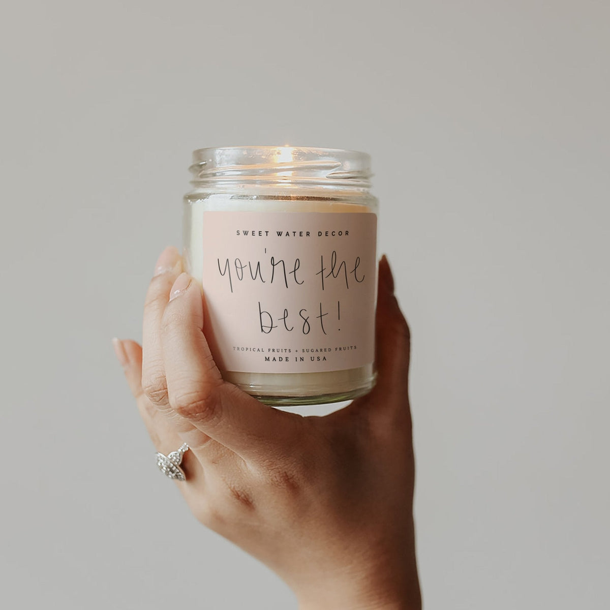 You're The Best! Soy Candle - Clear Jar - 9 oz (Island Air) - Sweet Water Decor, view 2