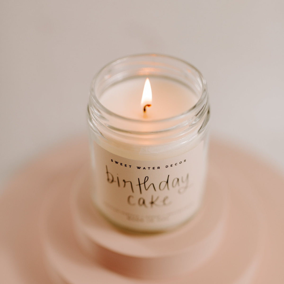 Birthday Cake Soy Candle - Clear Jar - 9 oz - Sweet Water Decor, view 5