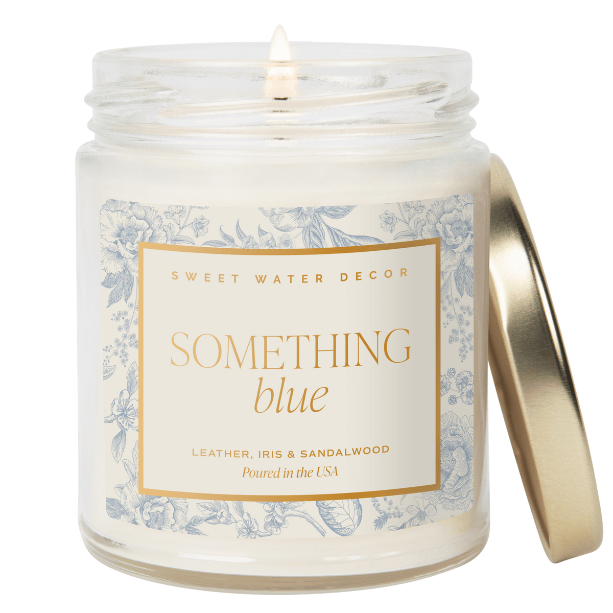 Something Blue Soy Candle - Clear Jar - 9 oz (Luxury Getaway) - Sweet Water Decor