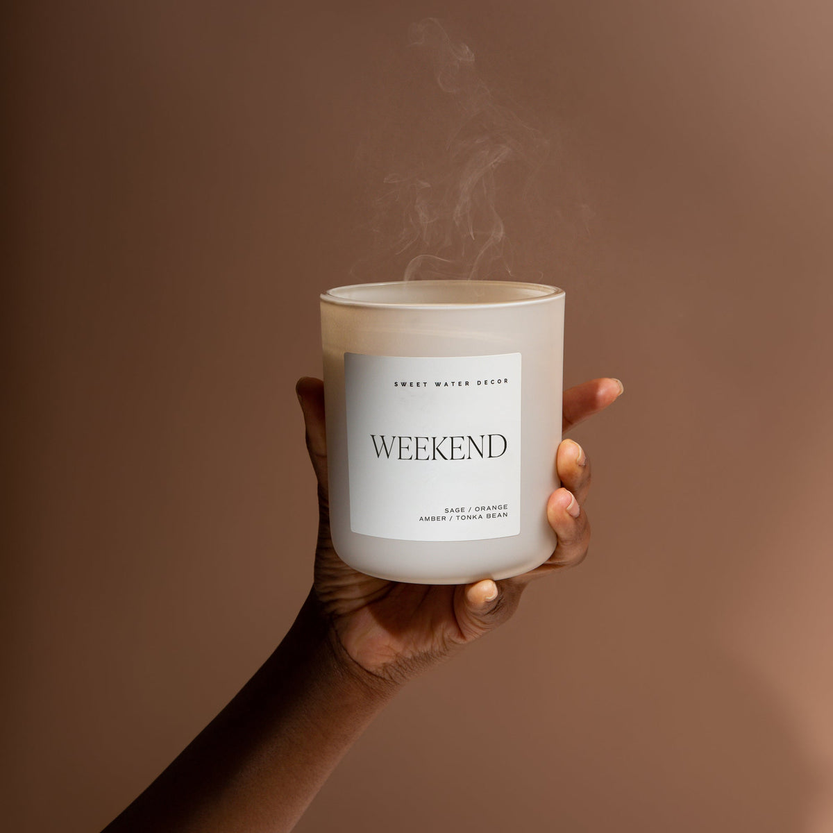 Weekend Soy Candle - Tan Matte Jar - 15 oz - Sweet Water Decor, view 3