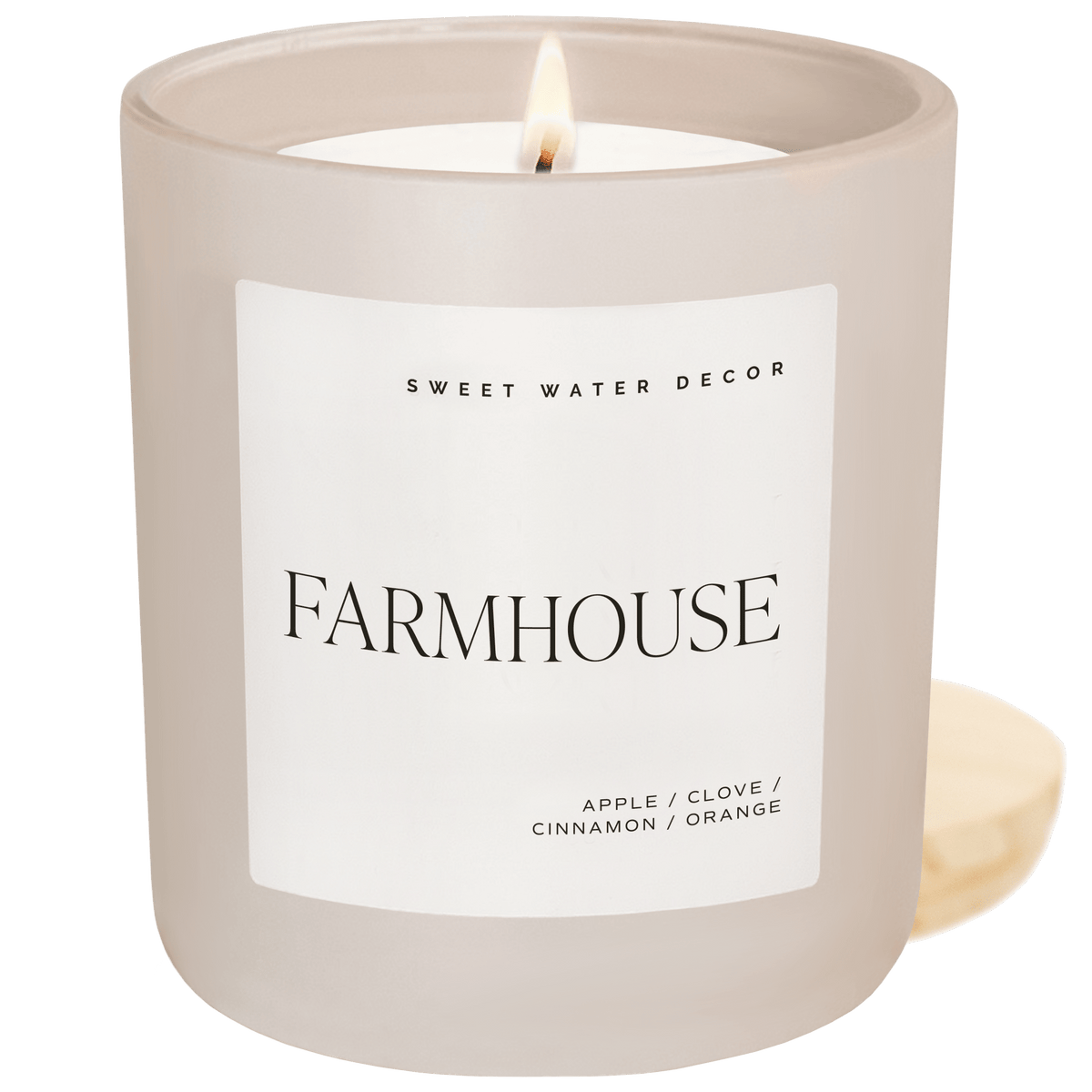Farmhouse Soy Candle - Tan Matte Jar - 15 oz - Sweet Water Decor