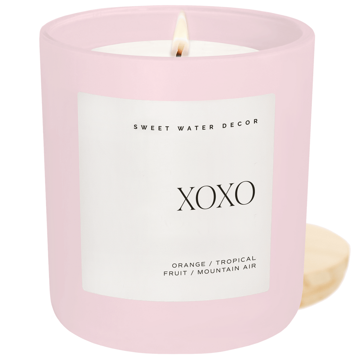XOXO Soy Candle - Pink Matte Jar - 15 oz (Island Air) - Sweet Water Decor