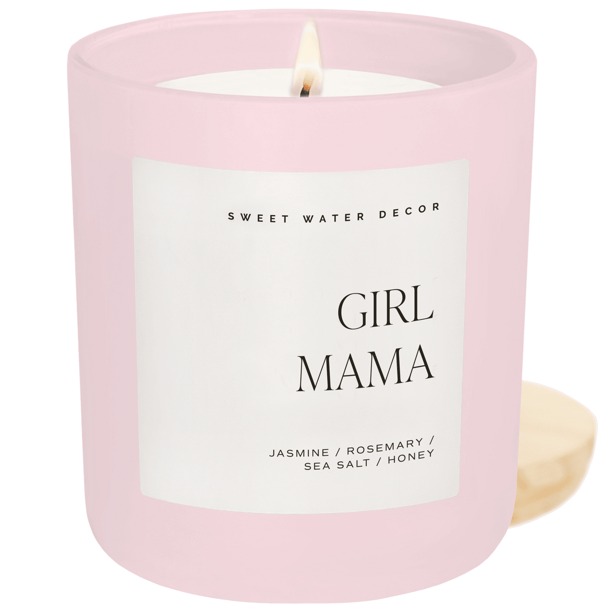 Girl Mama Soy Candle - Pink Matte Jar - 15 oz - Sweet Water Decor
