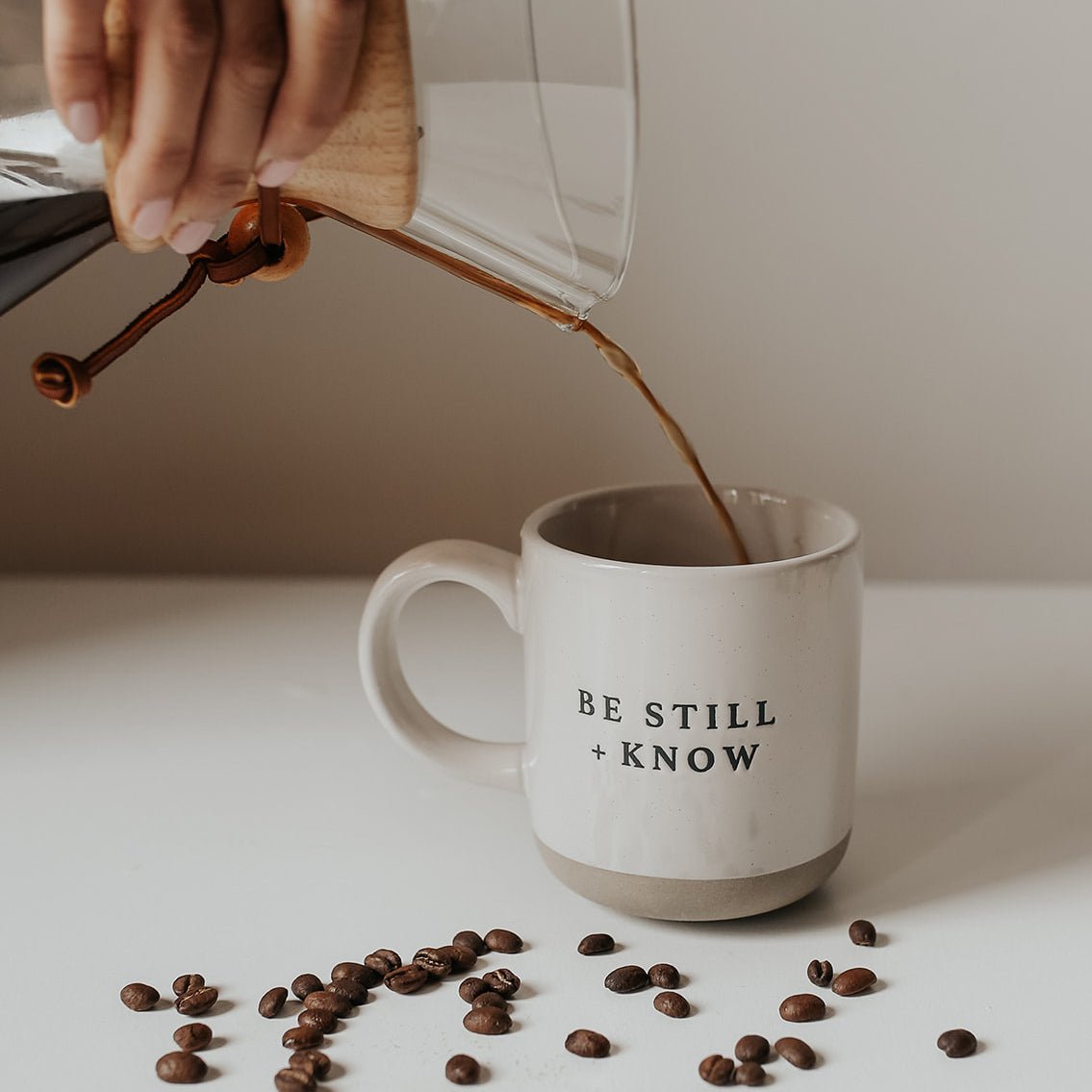 Be Still and Know 14 oz Stoneware Coffee Mug - Sweet Water Decor, view 2