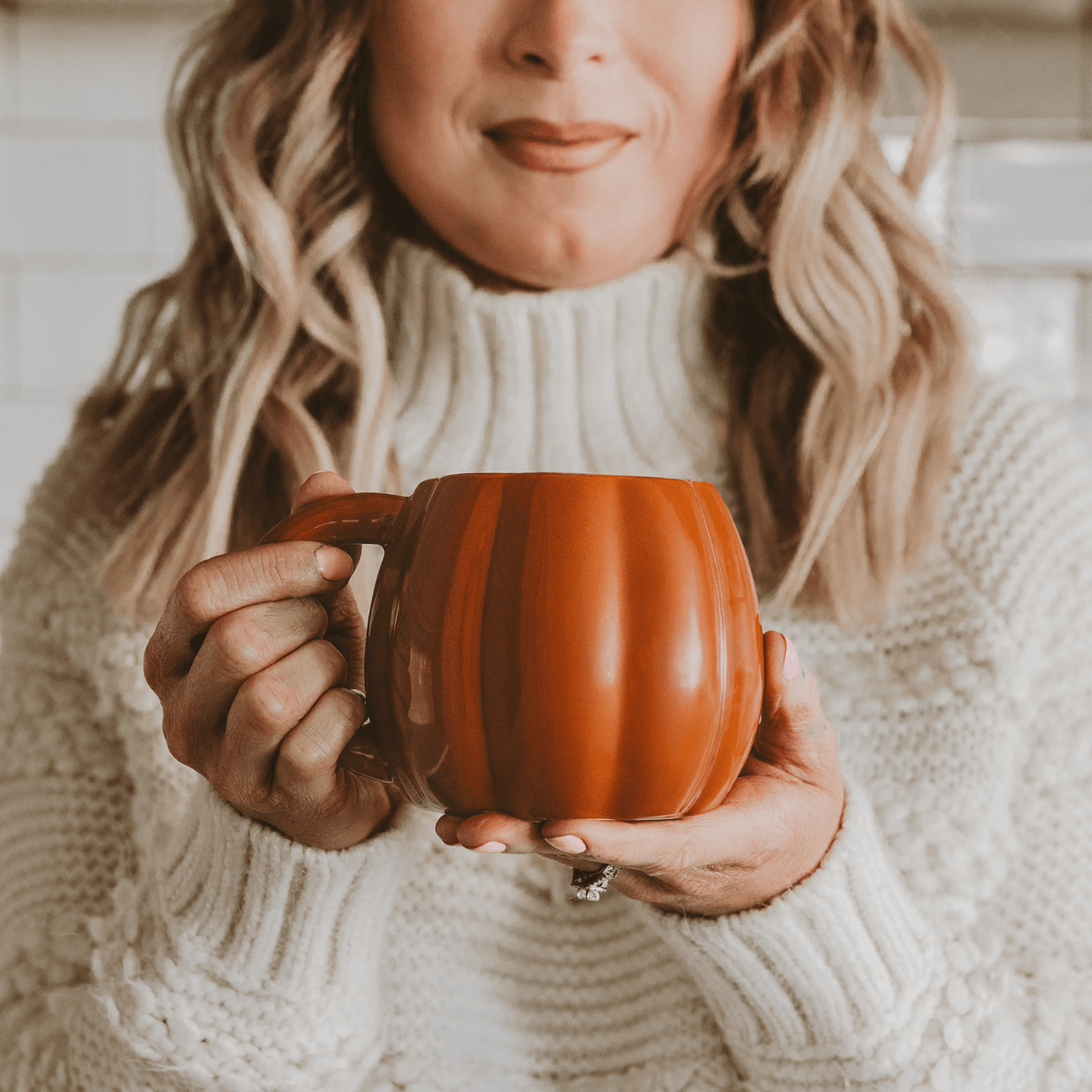 Orange Pumpkin 19 oz Figural Coffee Mug - Sweet Water Decor, view 3