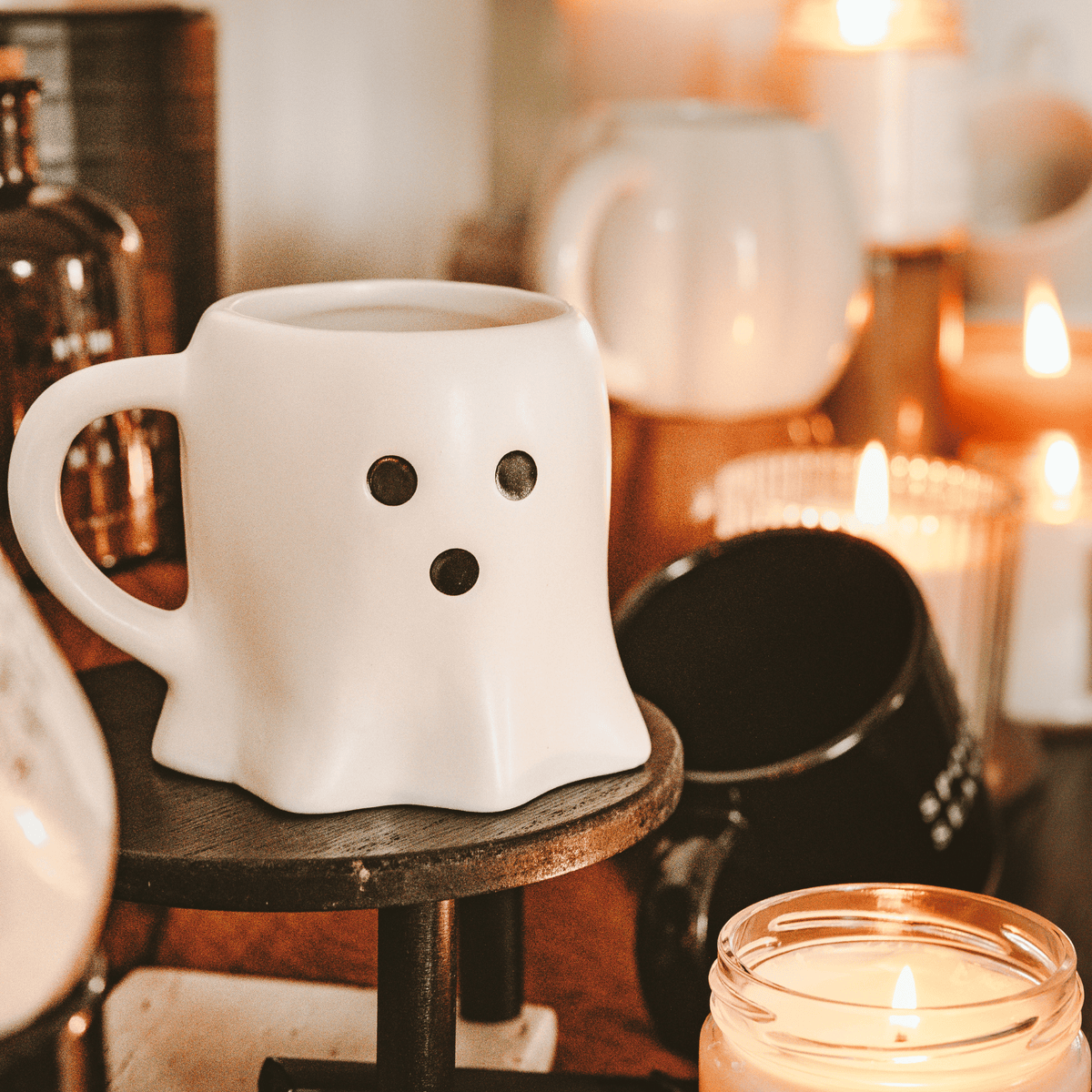Ghost Face 12 oz Figural Coffee Mug - Sweet Water Decor, view 4
