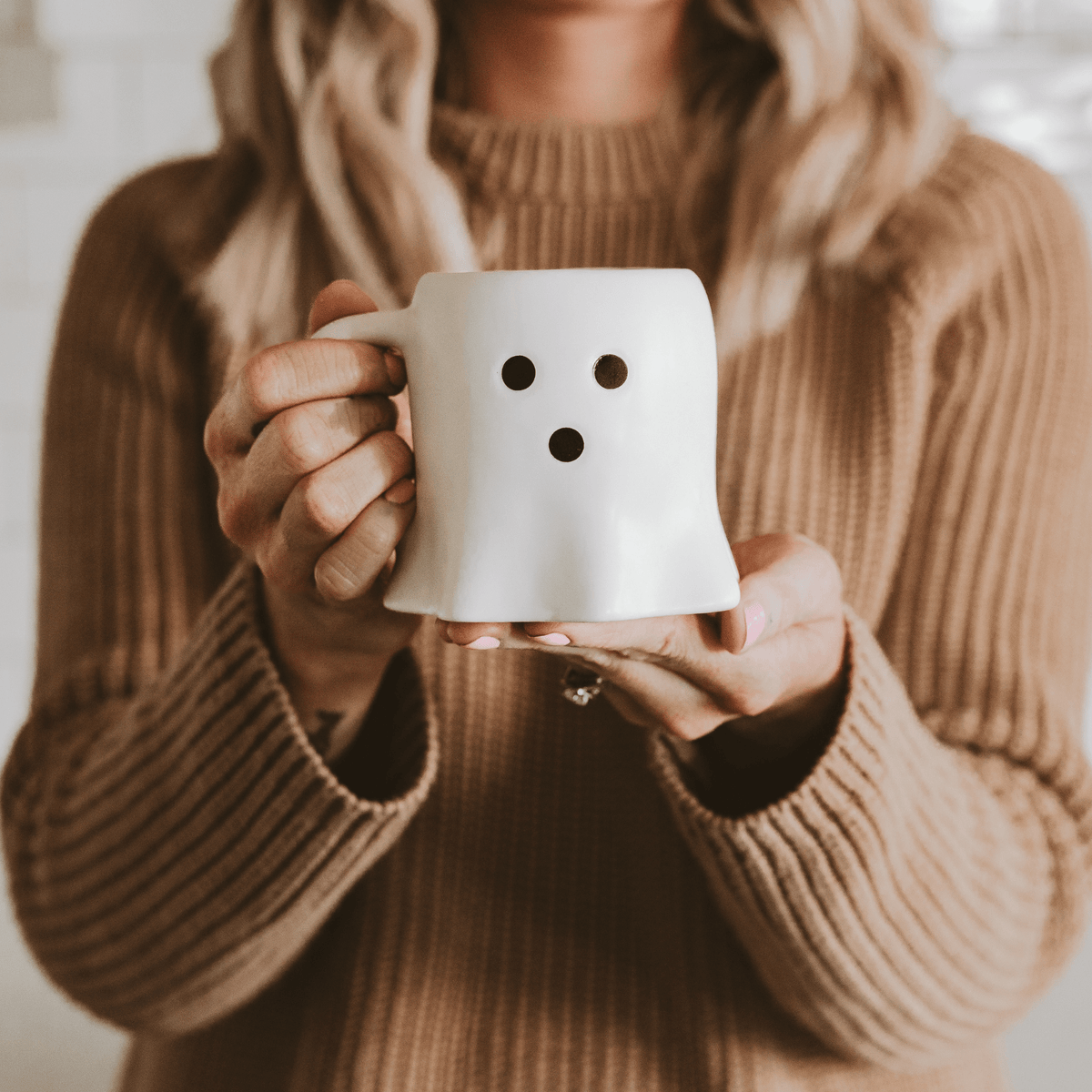 Ghost Face 12 oz Figural Coffee Mug - Sweet Water Decor, view 3