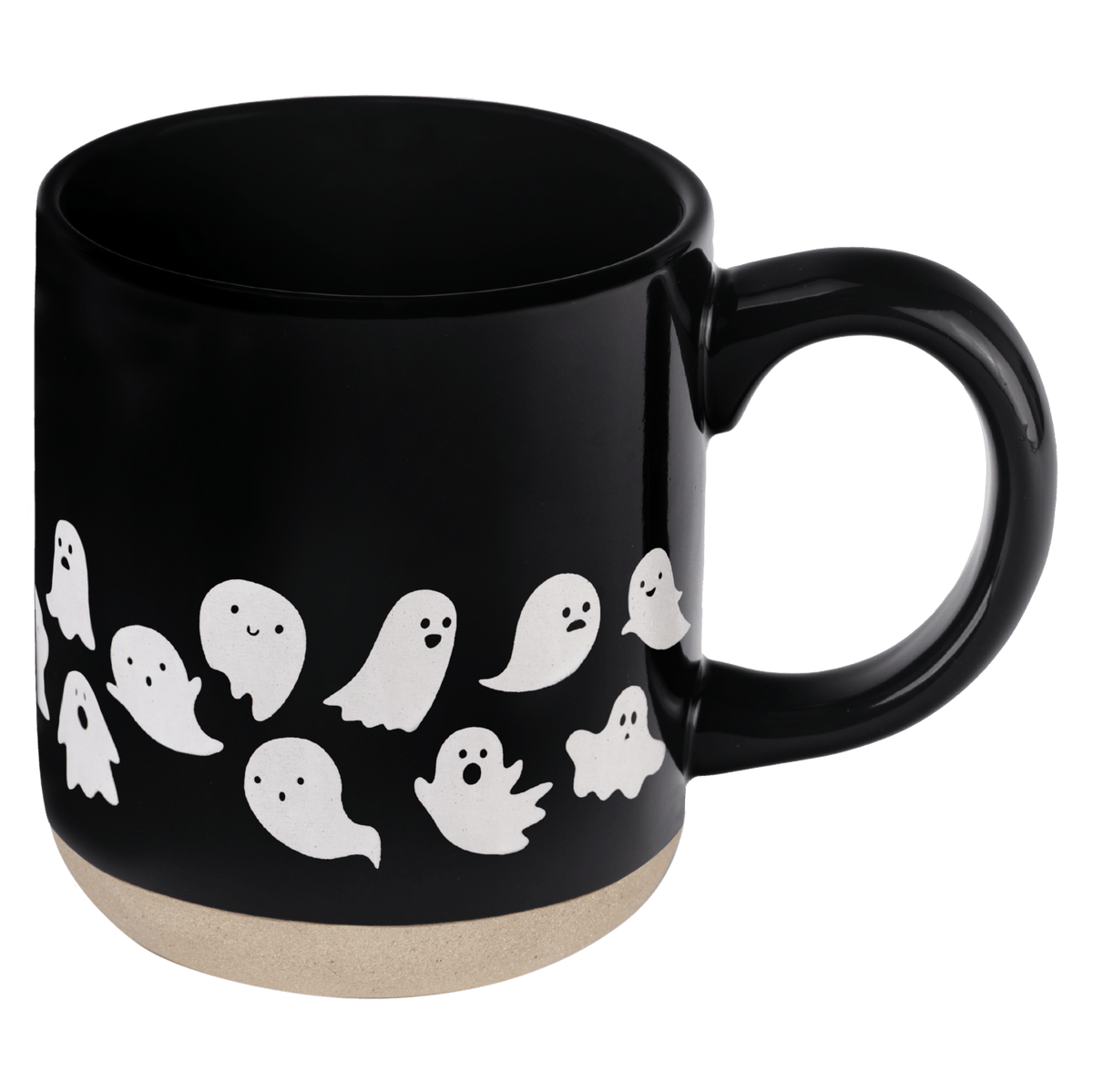 Ghosts 14 oz Black Stoneware Coffee Mug - Sweet Water Decor