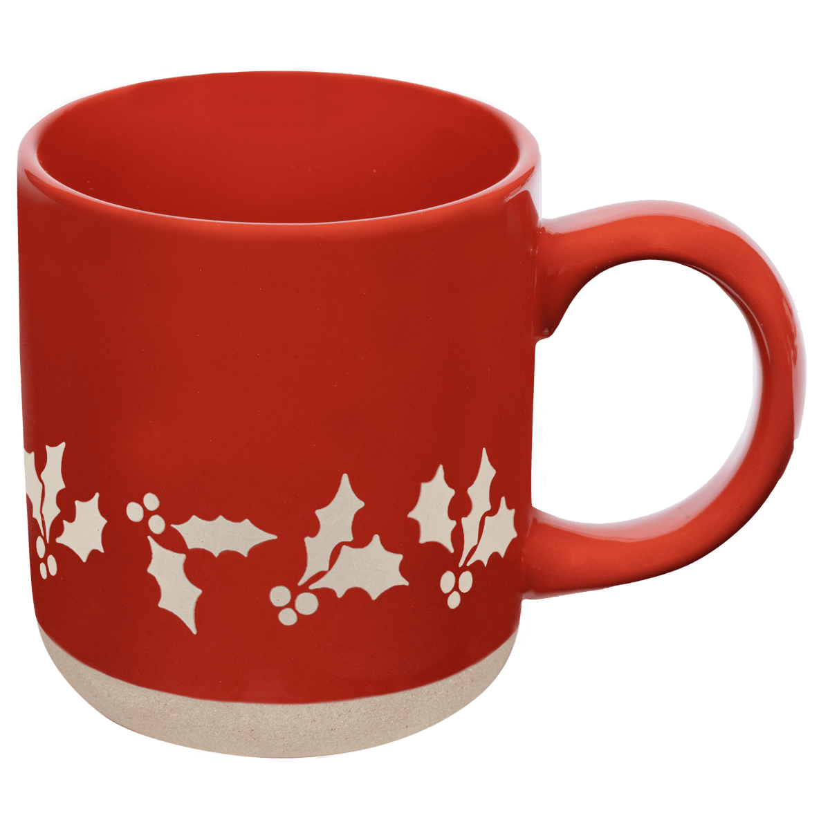 Holly 14 oz Red Stoneware Coffee Mug - Sweet Water Decor