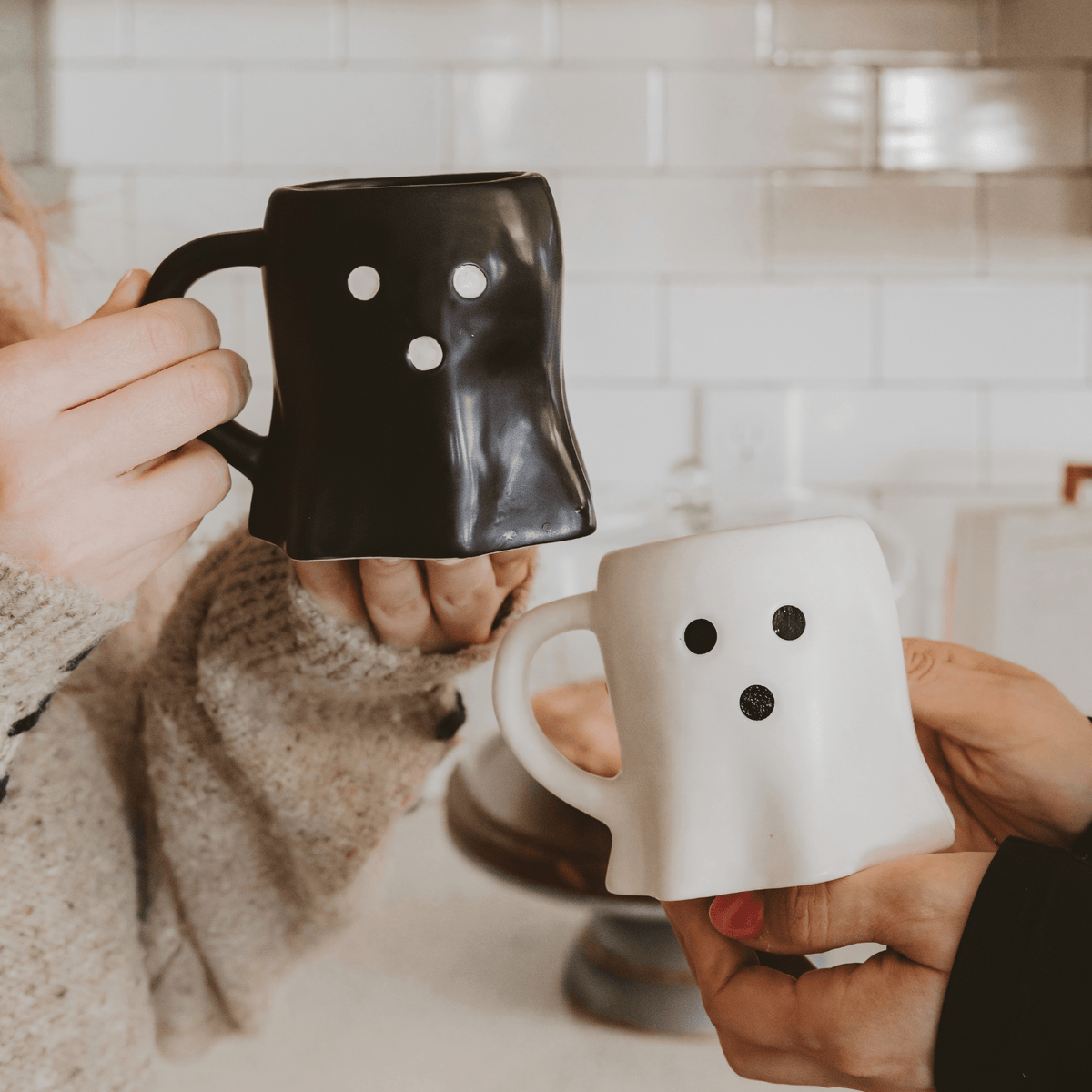 Black Ghost 12 oz Figural Coffee Mug - Sweet Water Decor, view 2