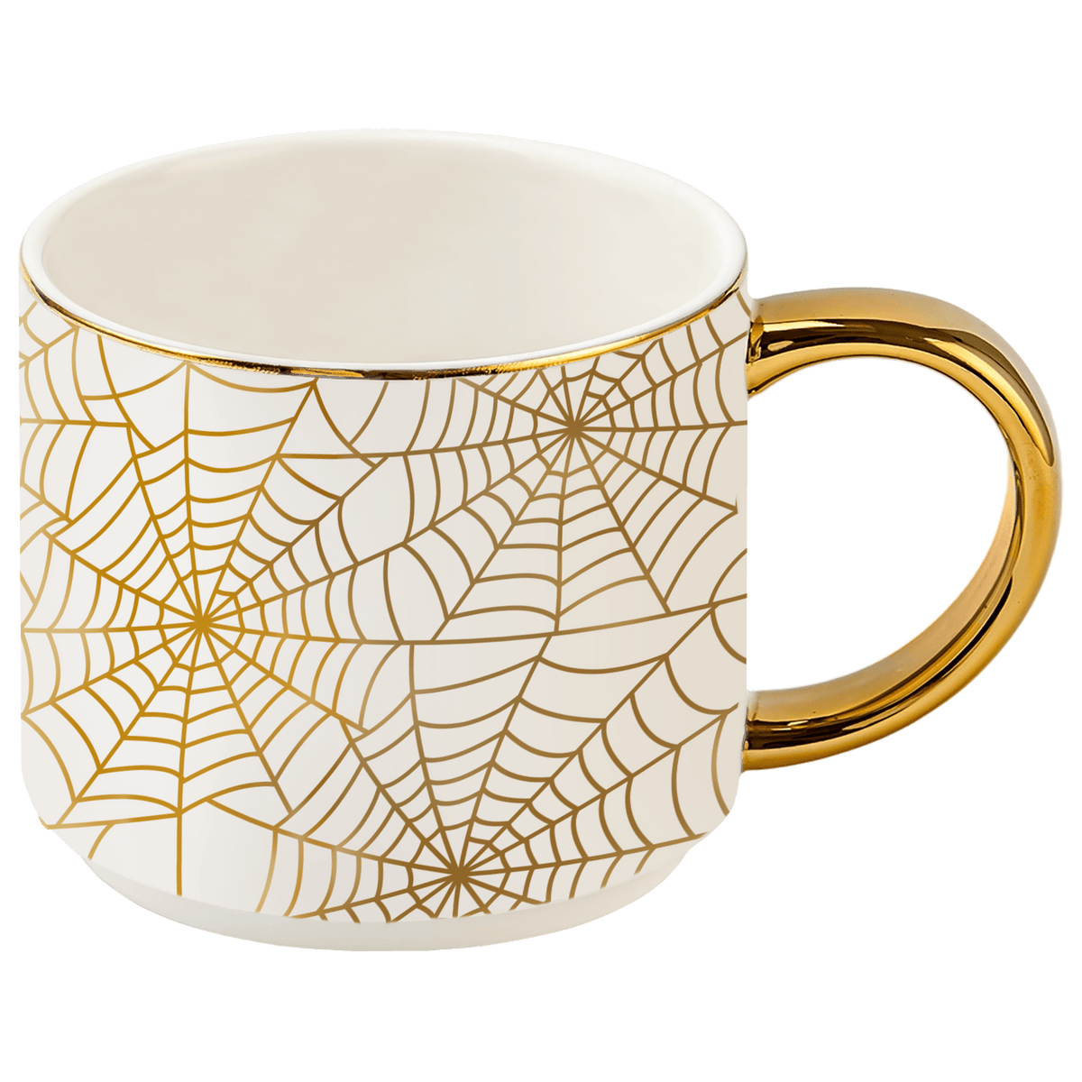 Spiderwebs 14 oz Gold Handle Coffee Mug - Sweet Water Decor