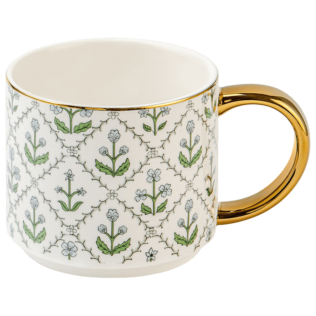 Floral Quilt 14 oz Coffee Mug - Sweet Water Decor