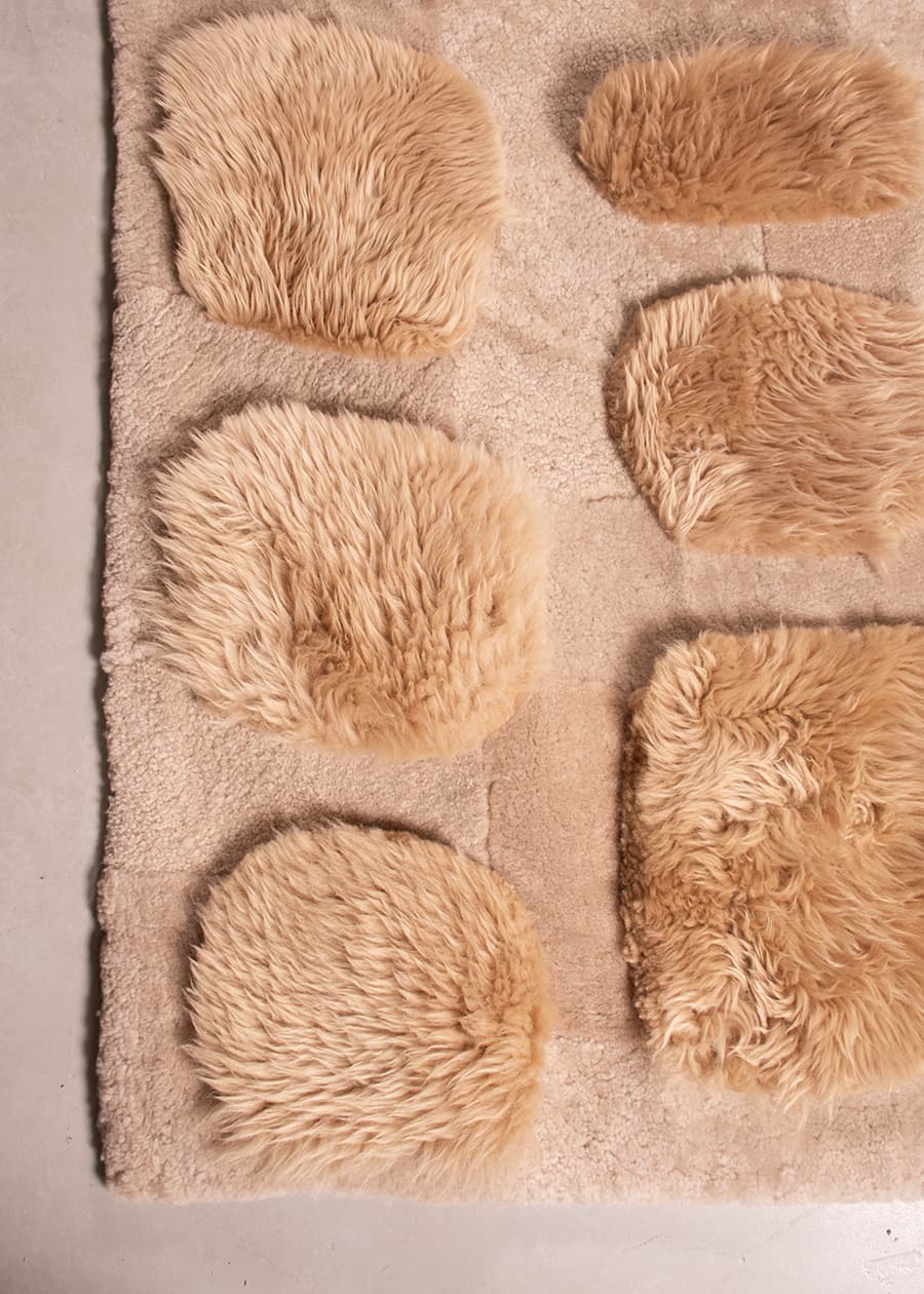 COBBLESTONE – Custom Sheepskin & Shearling Rug - Homelosophy, view 10