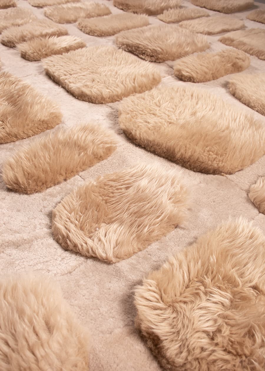 COBBLESTONE – Custom Sheepskin & Shearling Rug - Homelosophy, view 8