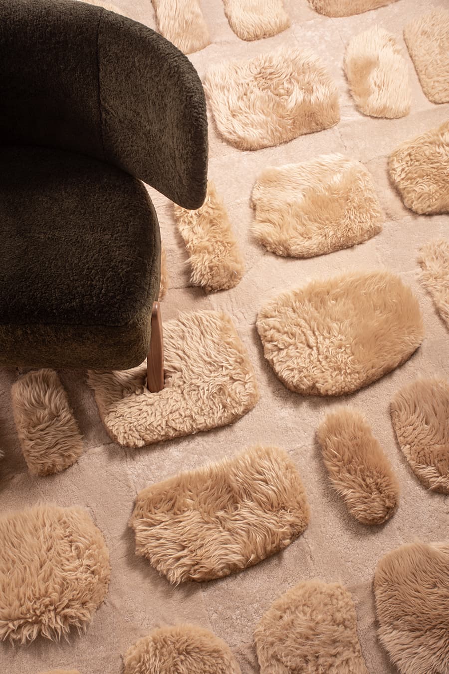 COBBLESTONE – Custom Sheepskin & Shearling Rug - Homelosophy, view 7
