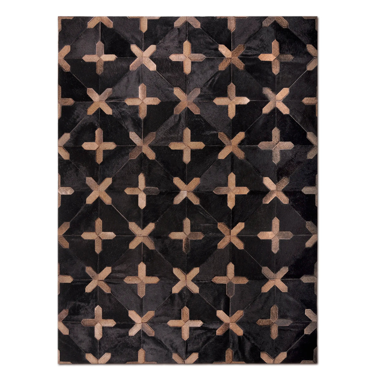 CROSSES – Geometric Luxury Leather Rug for Designers - Homelosophy, view 2