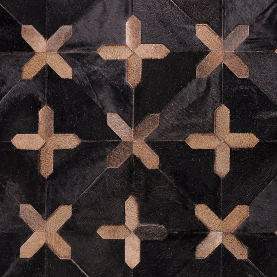 CROSSES – Geometric Luxury Leather Rug for Designers - Homelosophy