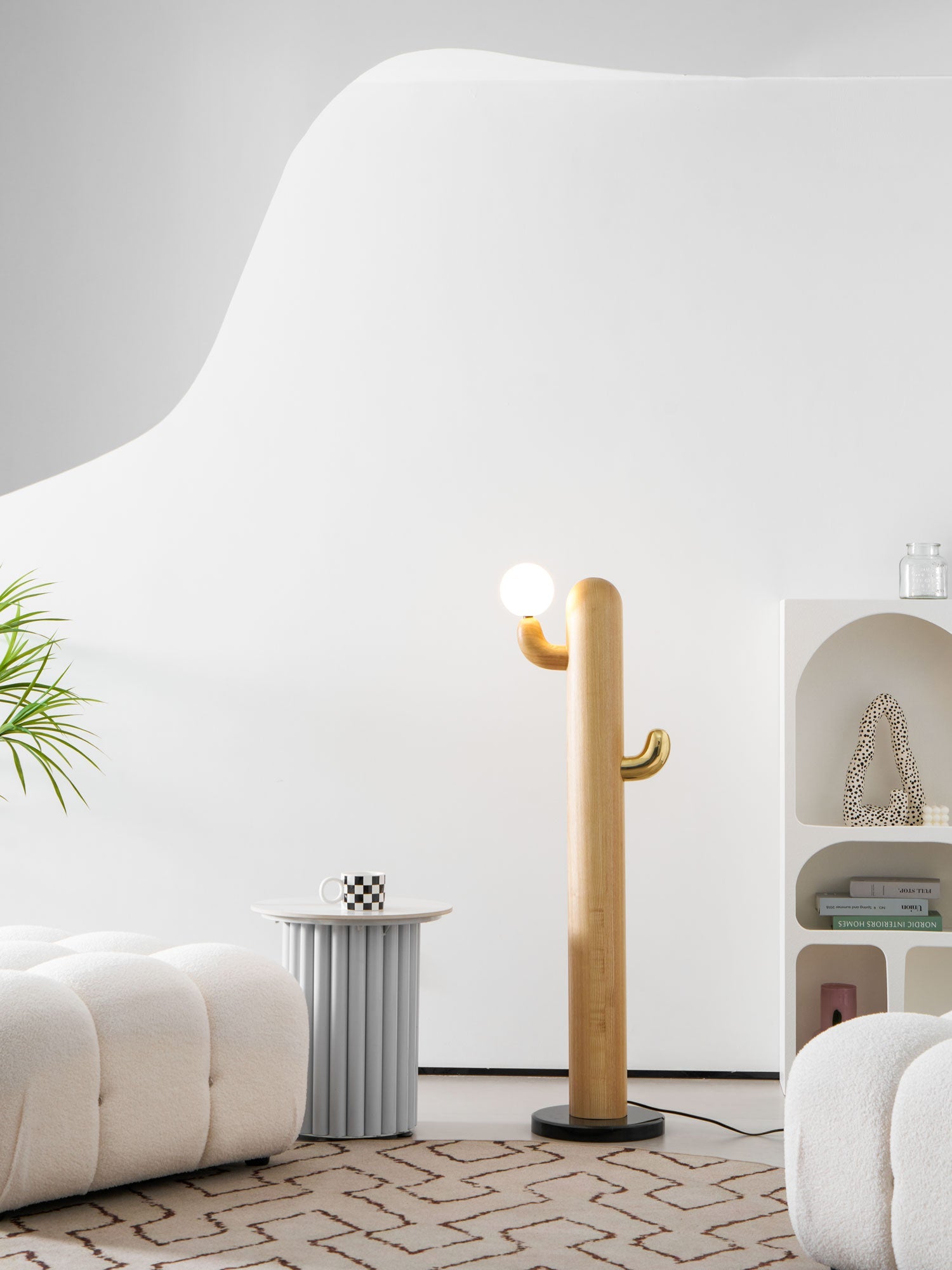 Cactus Wood Floor Lamp 14.2"