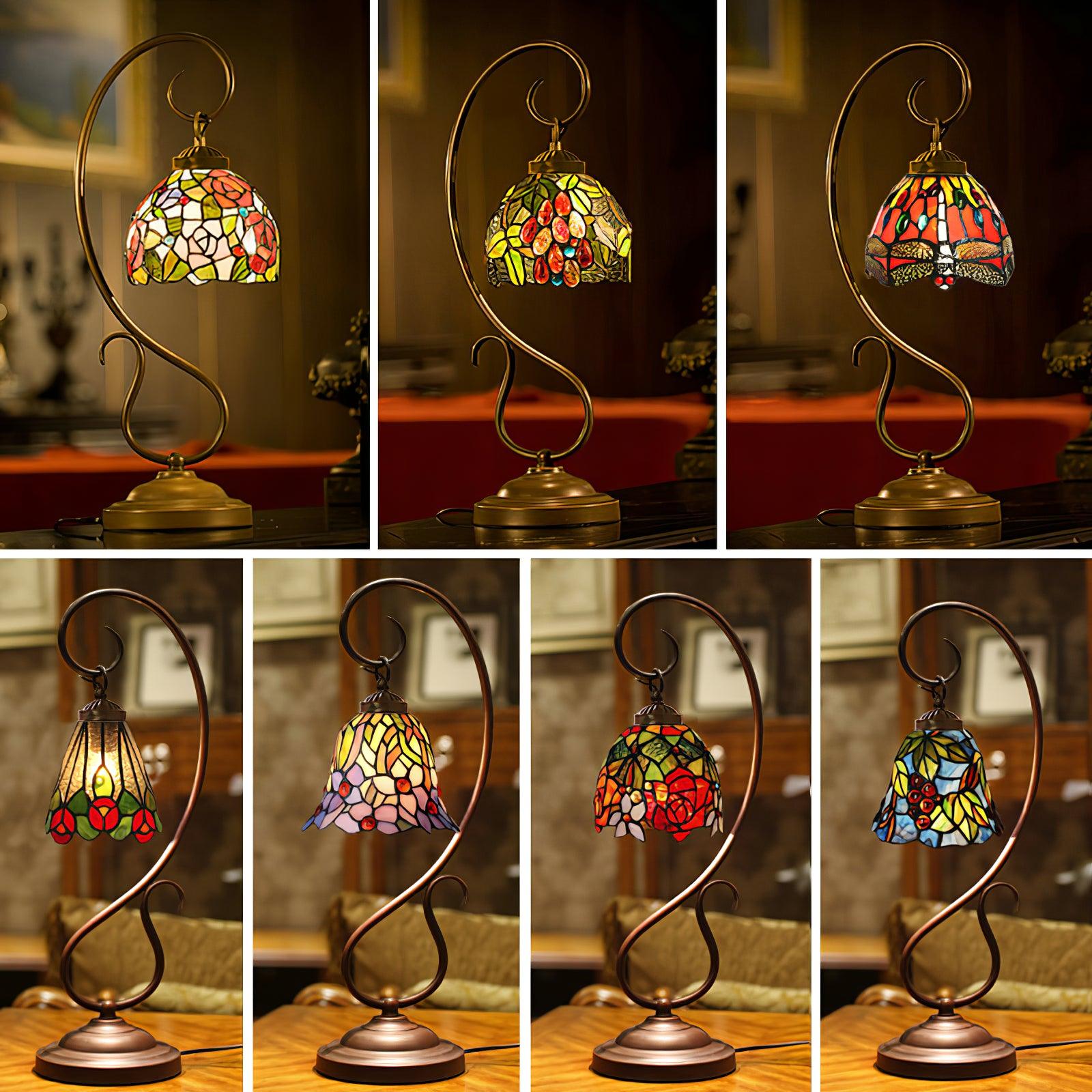 Cal Lighting Cotulla Tiffany Table Lamp 9.8"