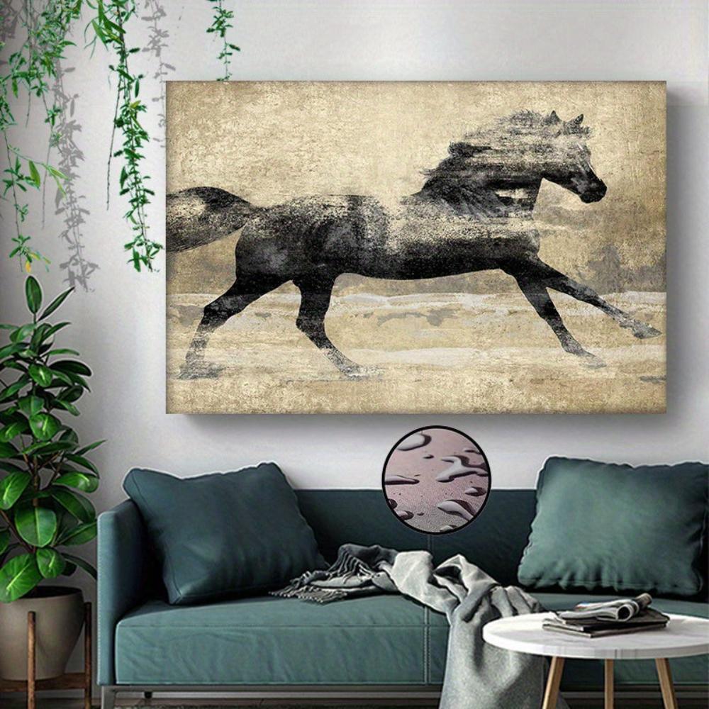 Canvas Art - Galloping Horse Wooden Large