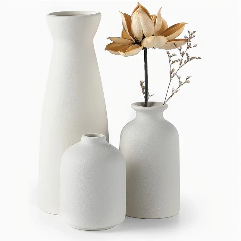 Ceramic Vase Set of 3 Modern Boho Style Vases — House of Avana, view 47 of 50