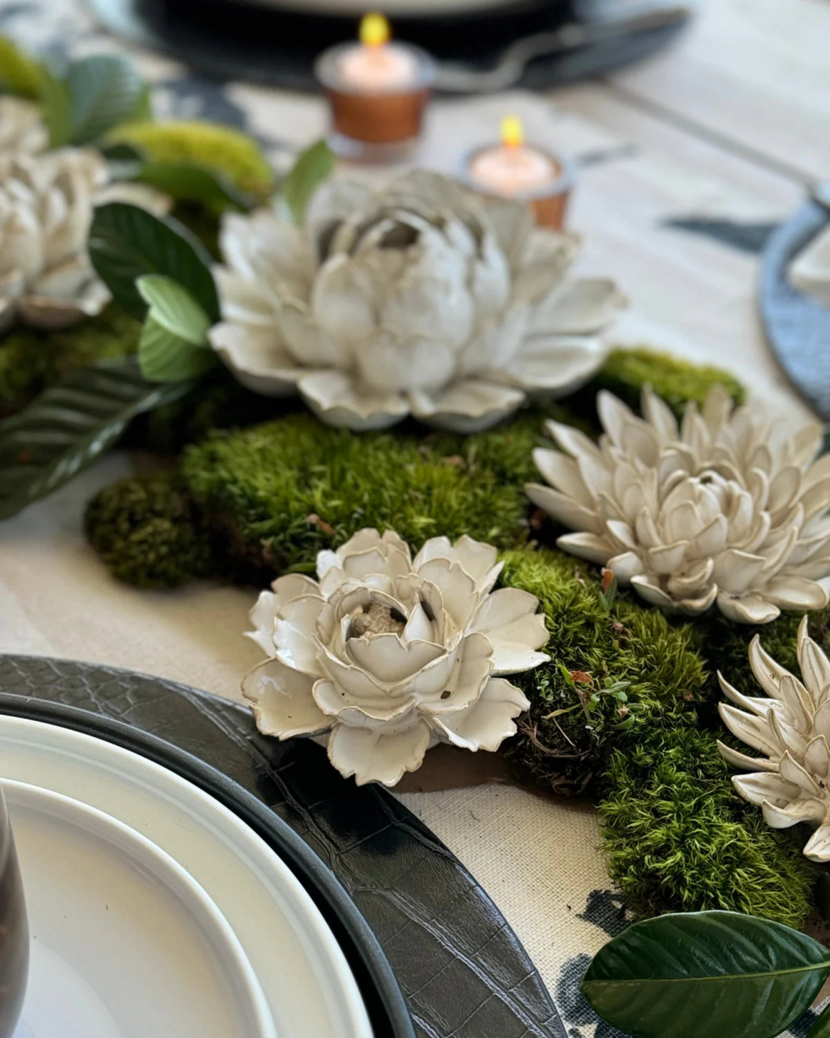 Ceramic Flower Wall Art Flower: Large Flower Green 6" - Source by Studio Skara, view 7