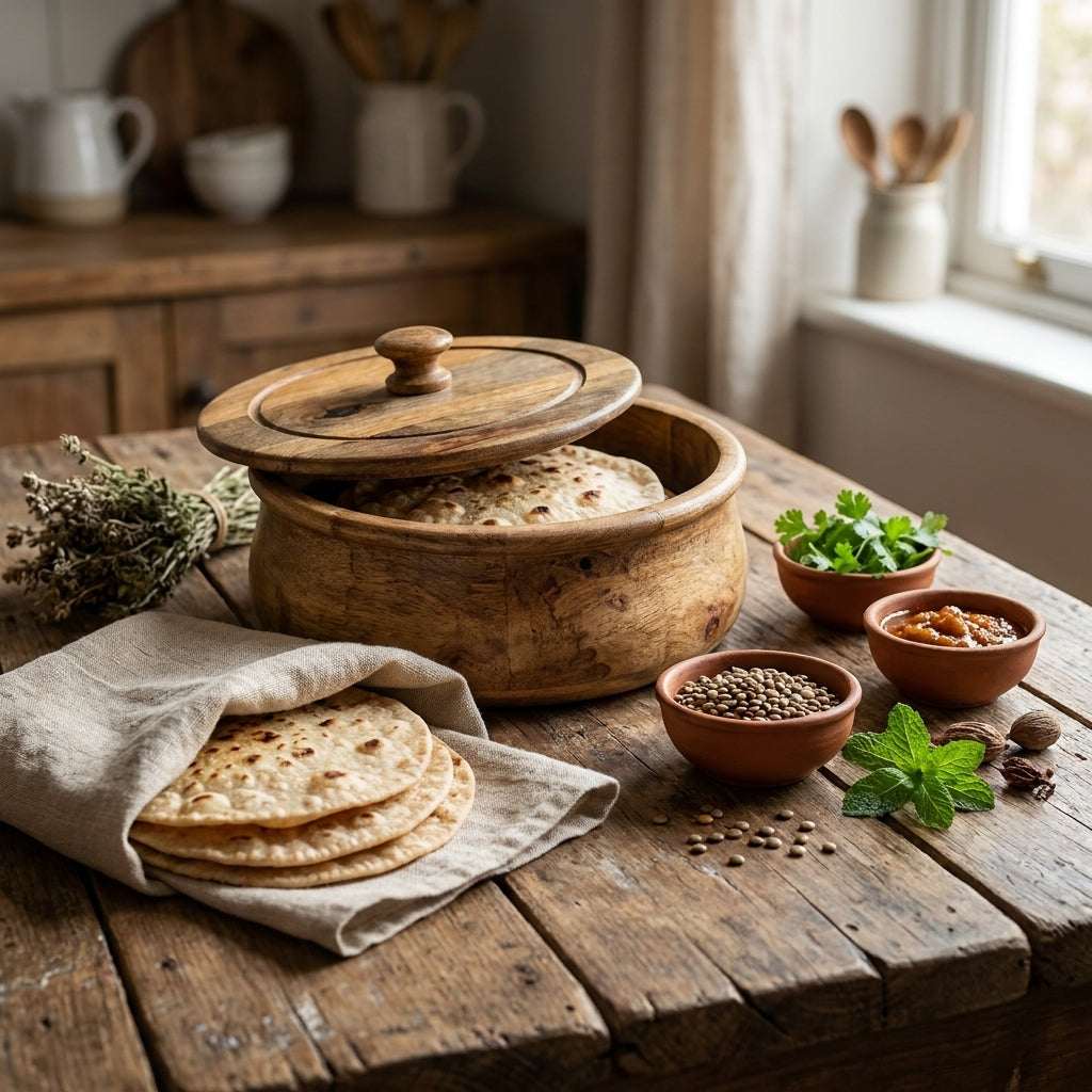 Large Mango Wood Flatbread Box — House of Avana, view 2 of 7