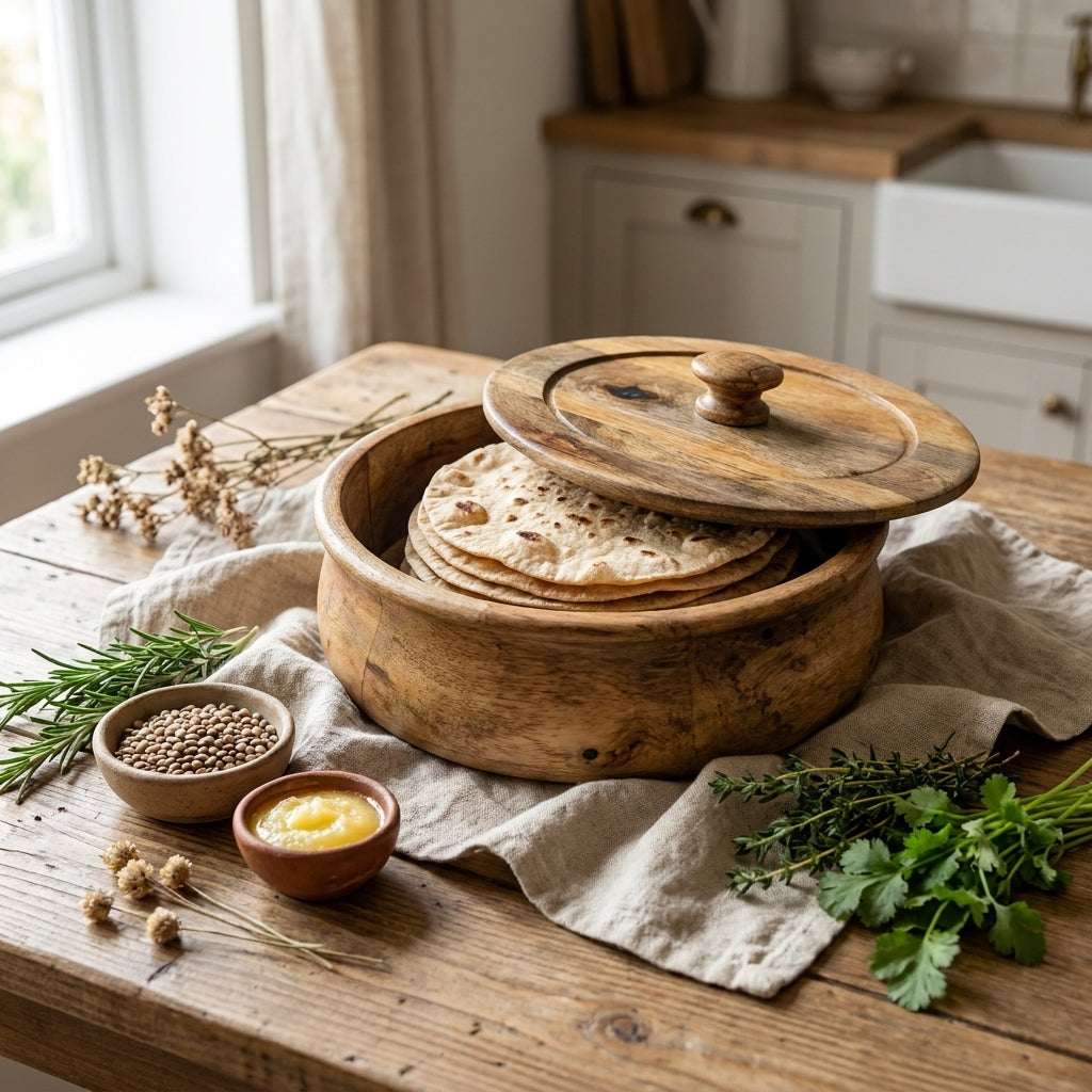 Large Mango Wood Flatbread Box — House of Avana, view 1 of 7