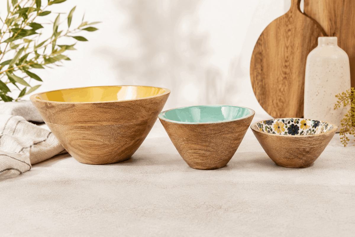 Mango Wood Bowl Set of 3 — House of Avana, view 1 of 7