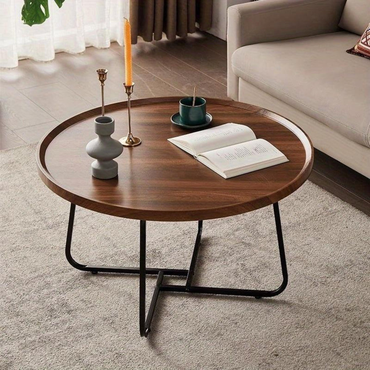 Coffee Table - Luxury Round Wooden — House of Avana, view 7 of 12