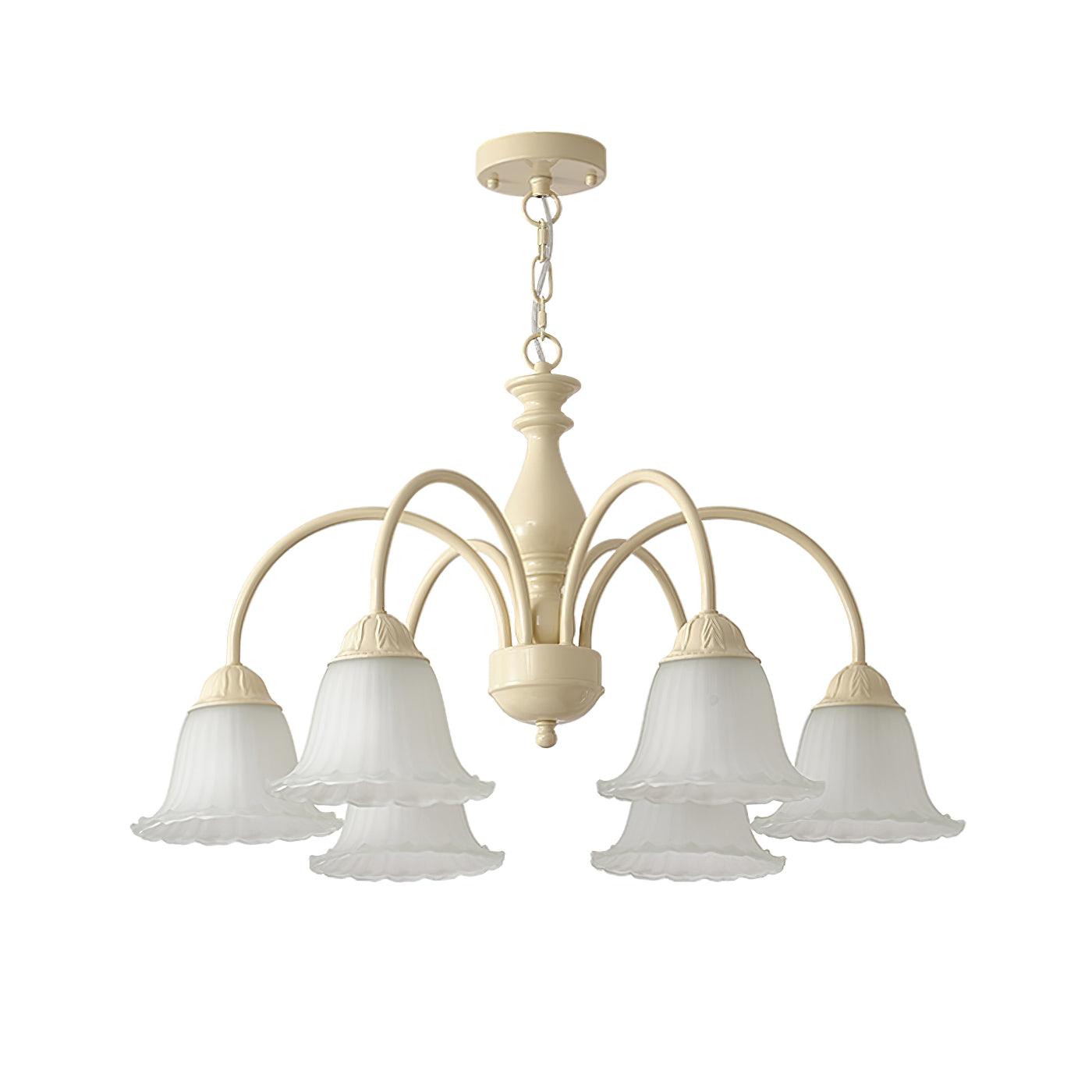 Cream Flower Chandelier