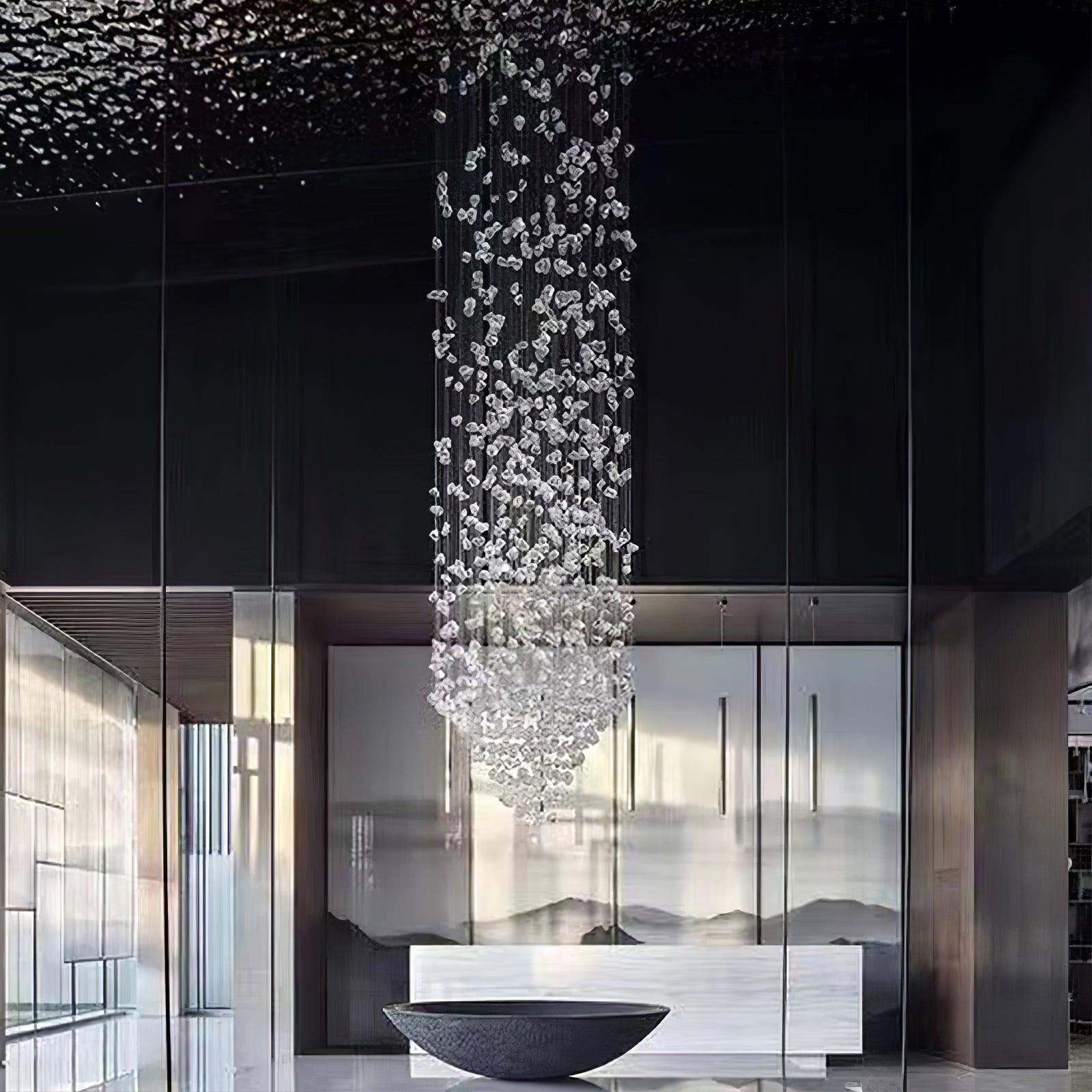 DIY Crystal Stone Chandeliers