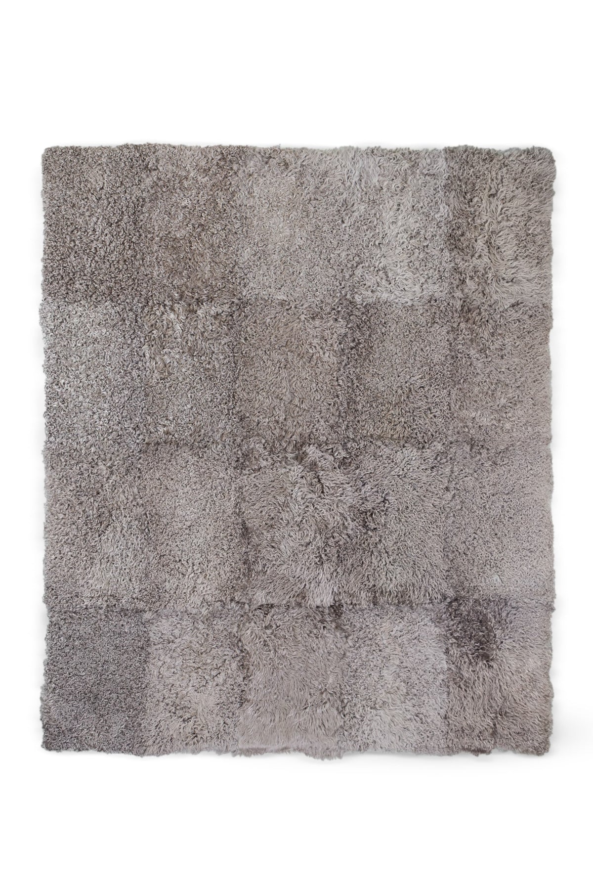 CURLY GOATSKIN RUG – Silver Grey - Homelosophy, view 3