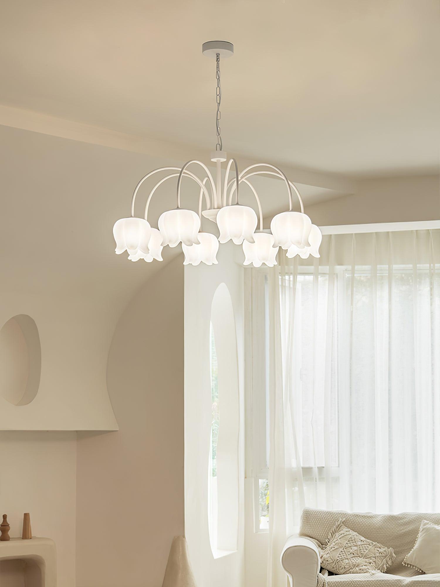 Curved Arm Bell Chandelier