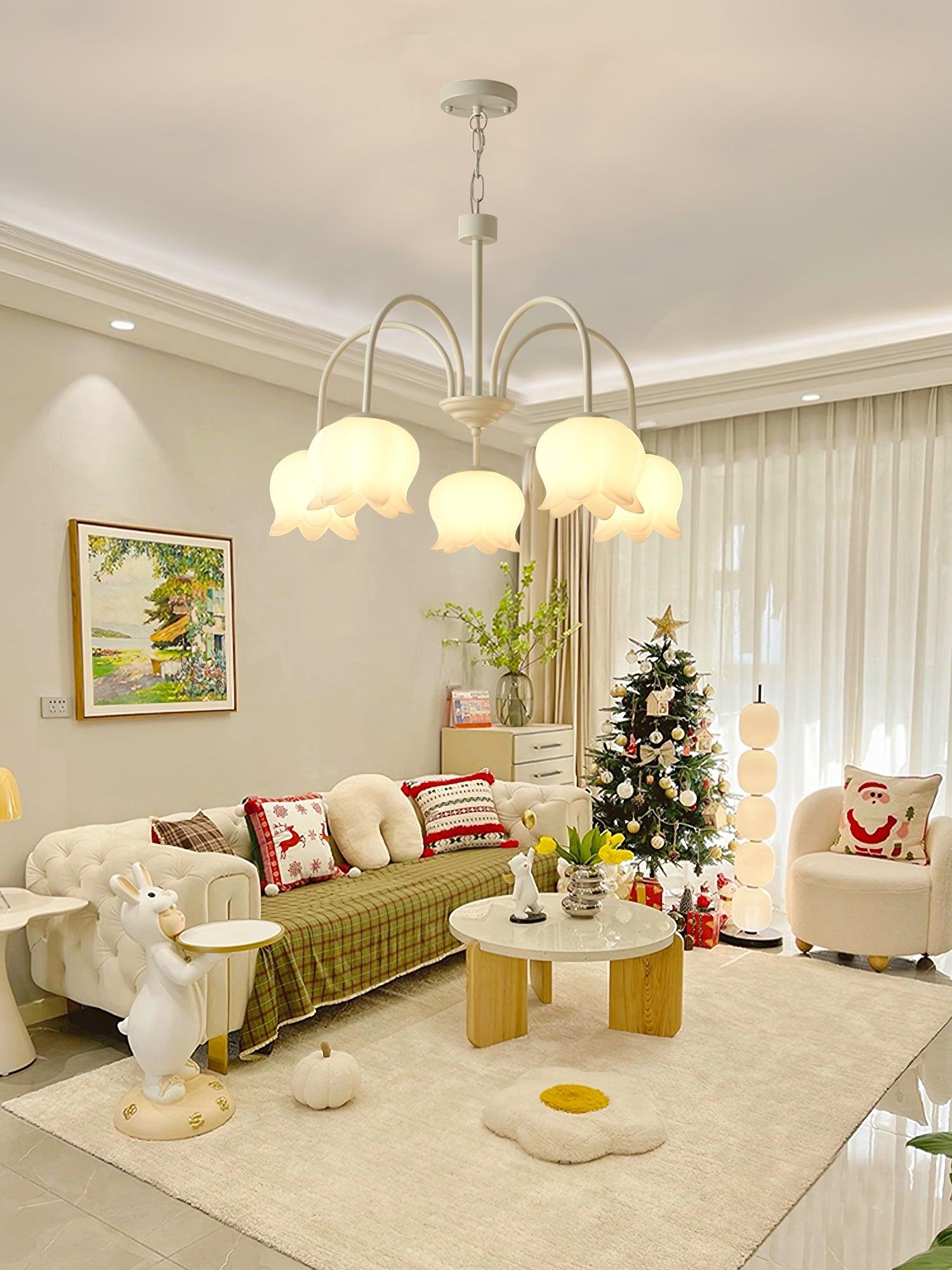 Curved Arm Bell Chandelier
