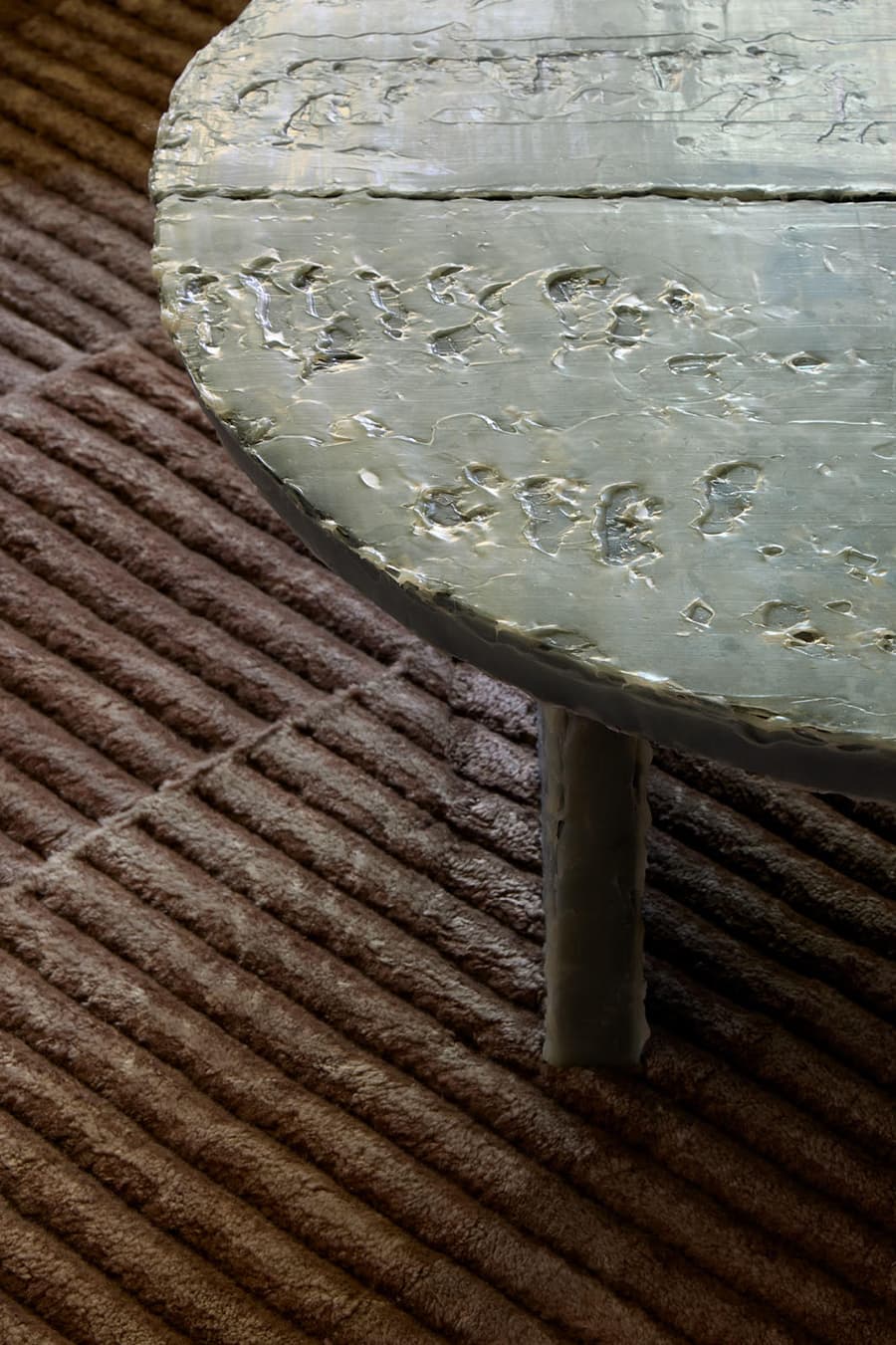 THICK STRIPES - Sculpted Shearling Rug - Homelosophy