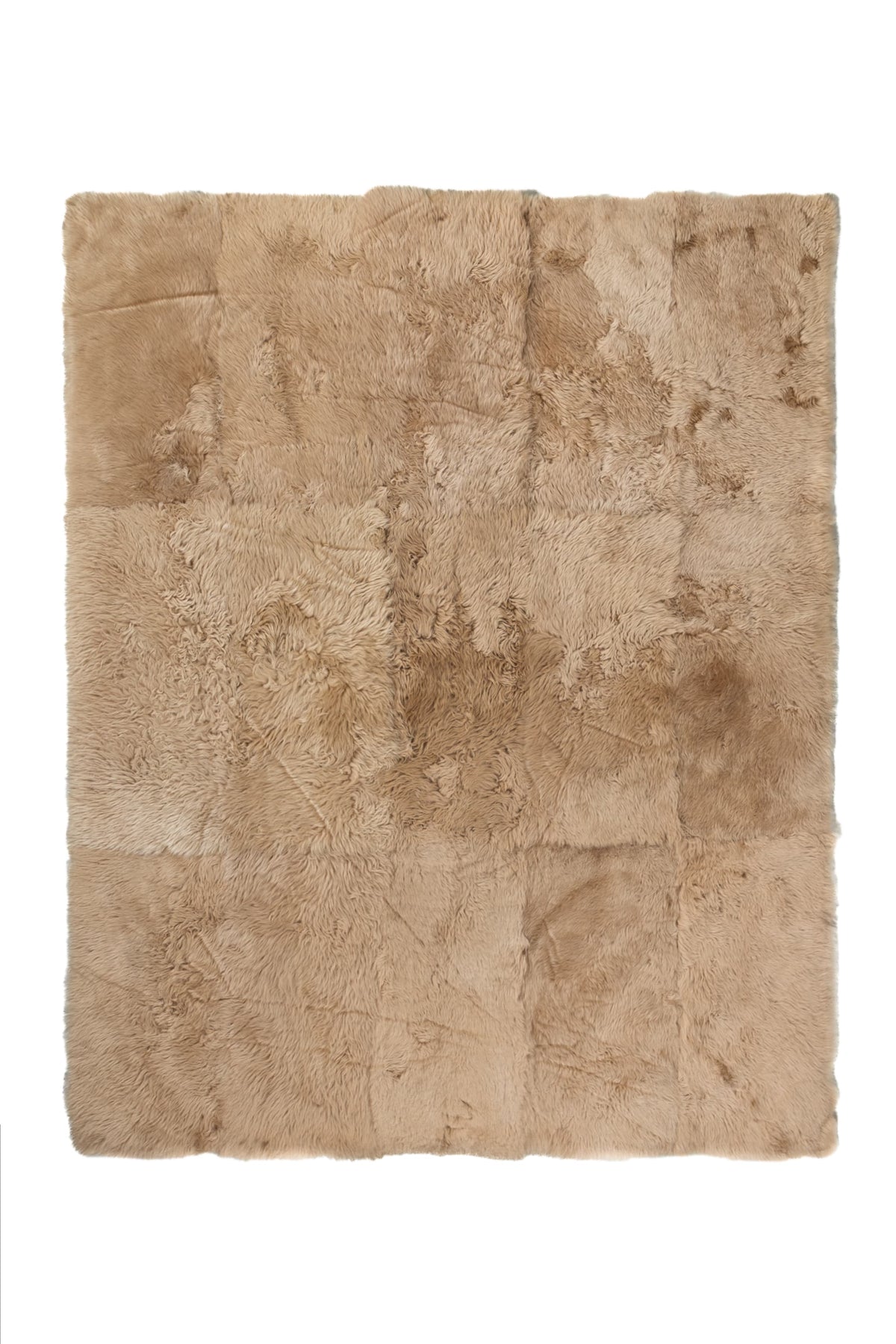 LONG HAIR - Beige Camel Sheepskin Rug - Homelosophy, view 2