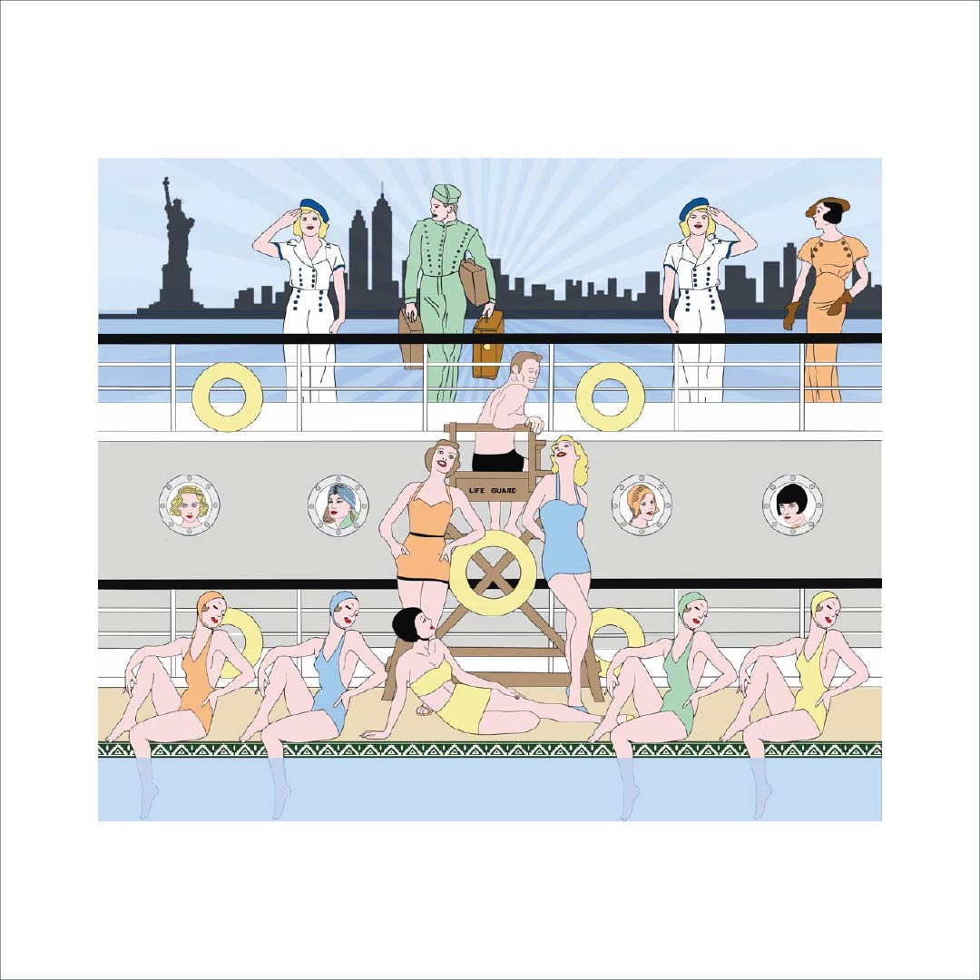 Custom Art Deco Liner Wallpaper