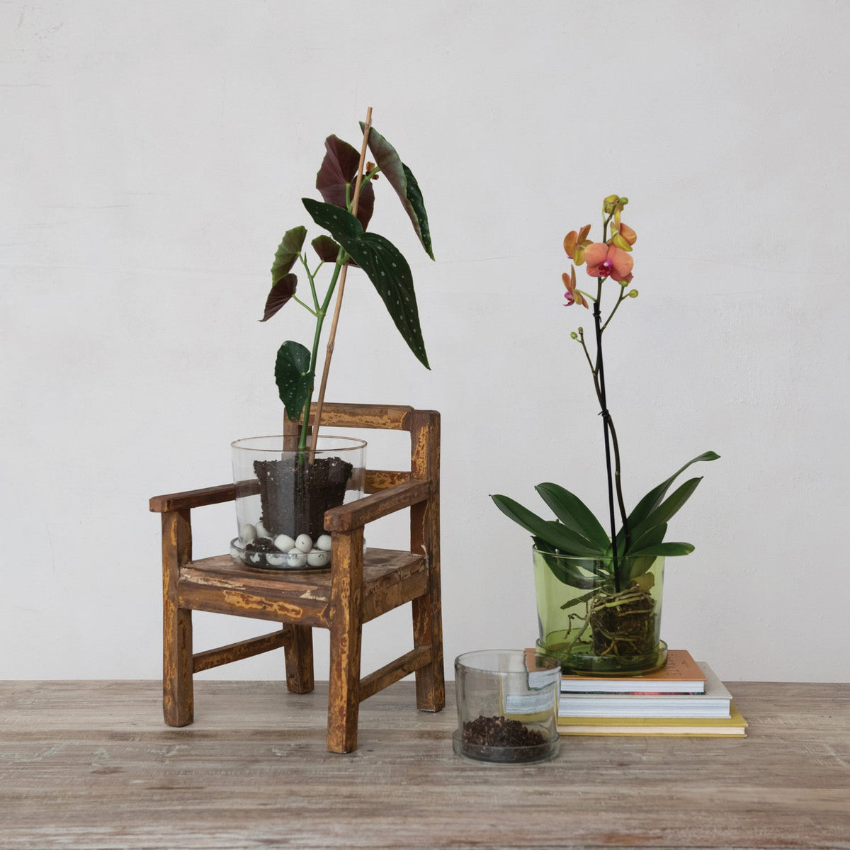 Distressed Reclaimed Wood Mini Decorative Chair by Rust & Cinder – view 2