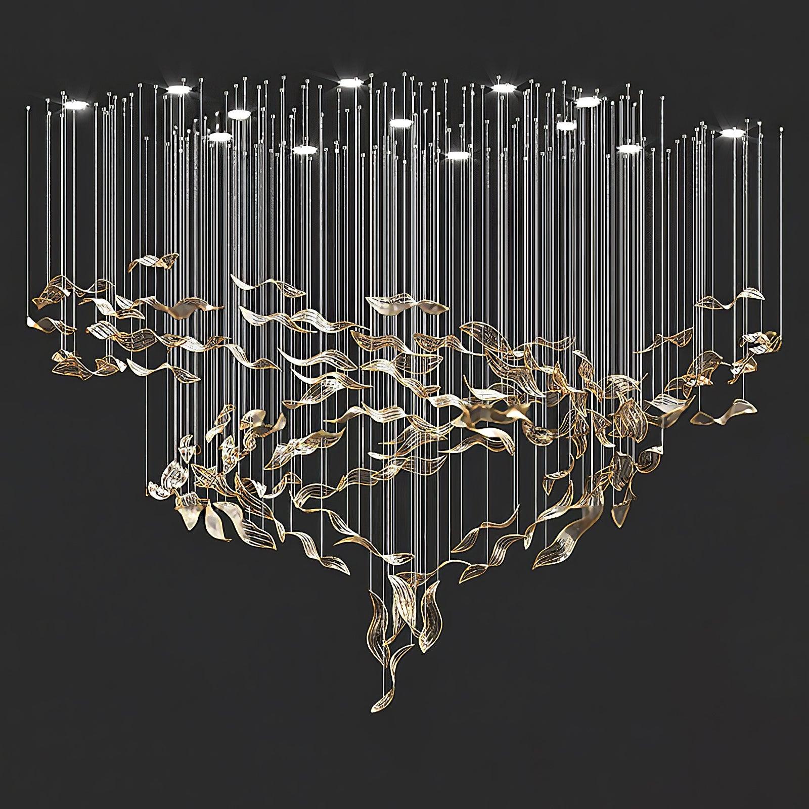 DIY Fallen Leaf Chandelier