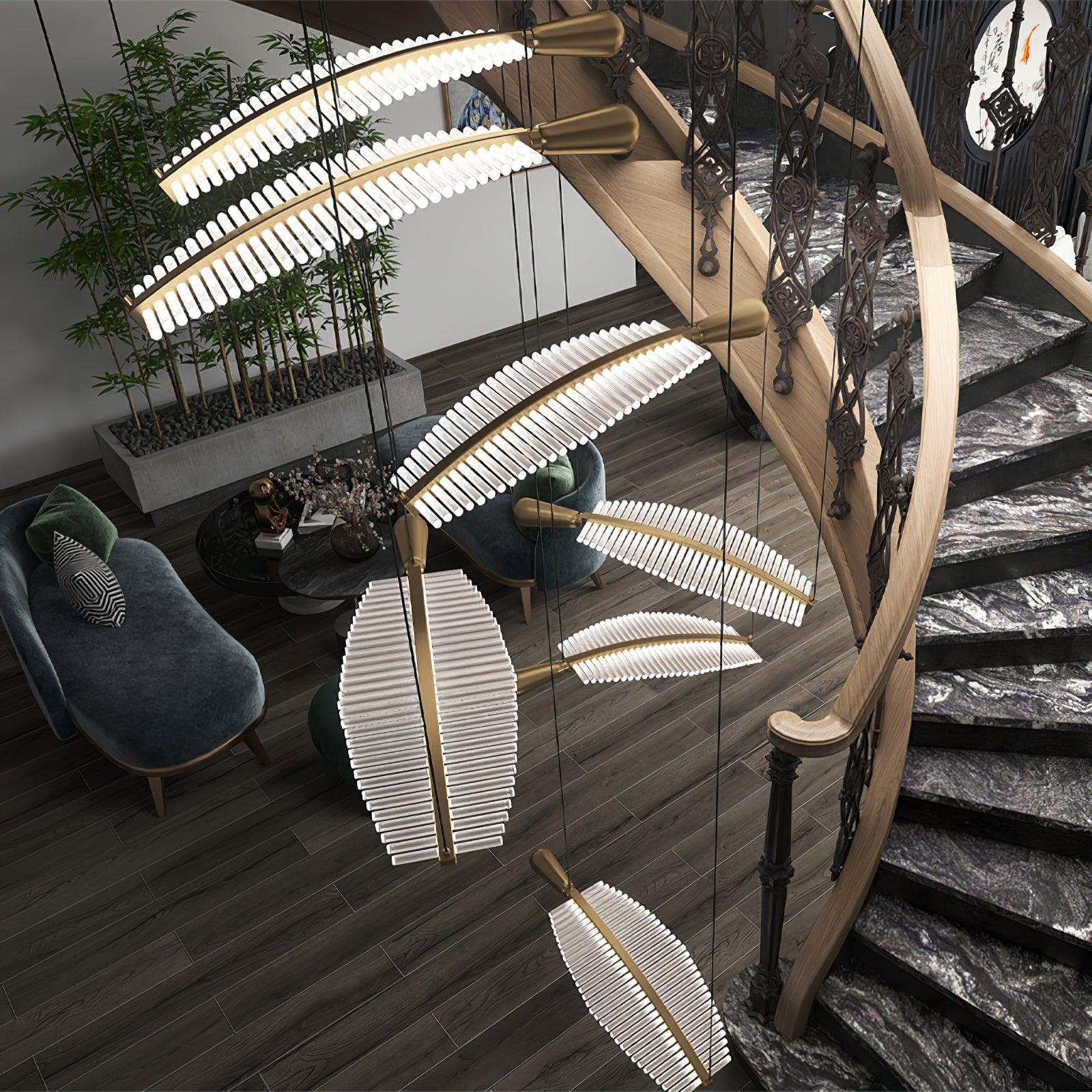 DIY Leaf LED Chandelier