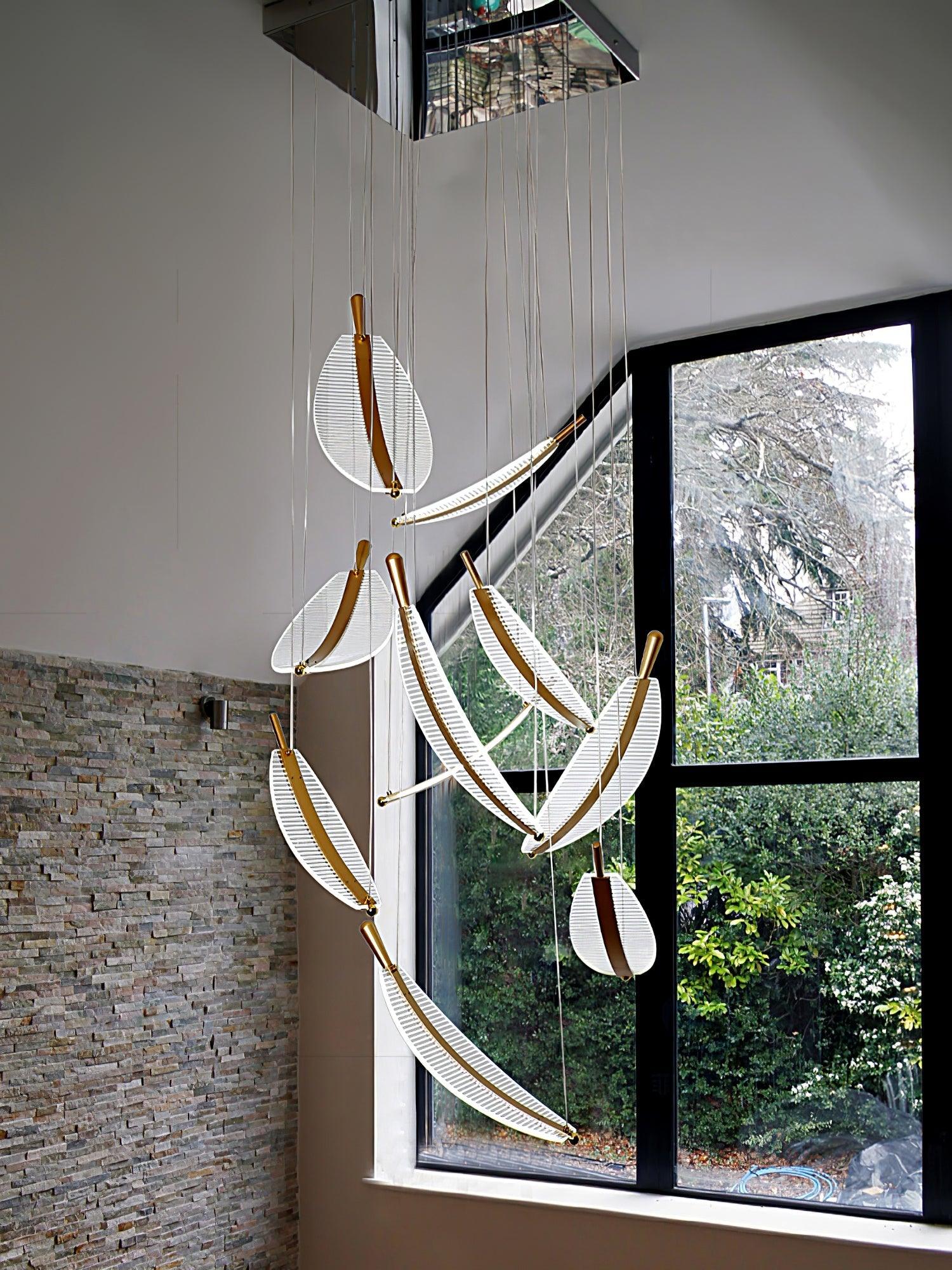 DIY Leaf LED Chandelier