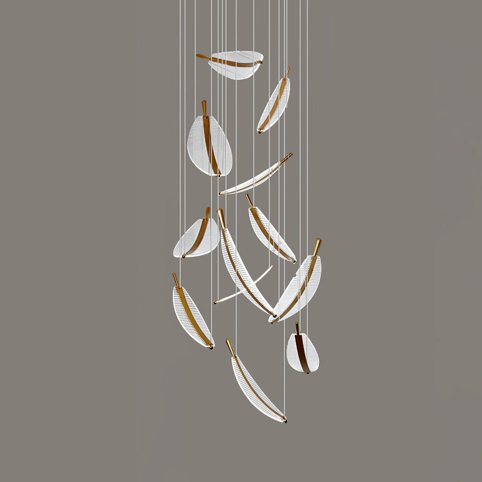 DIY Leaf LED Chandelier