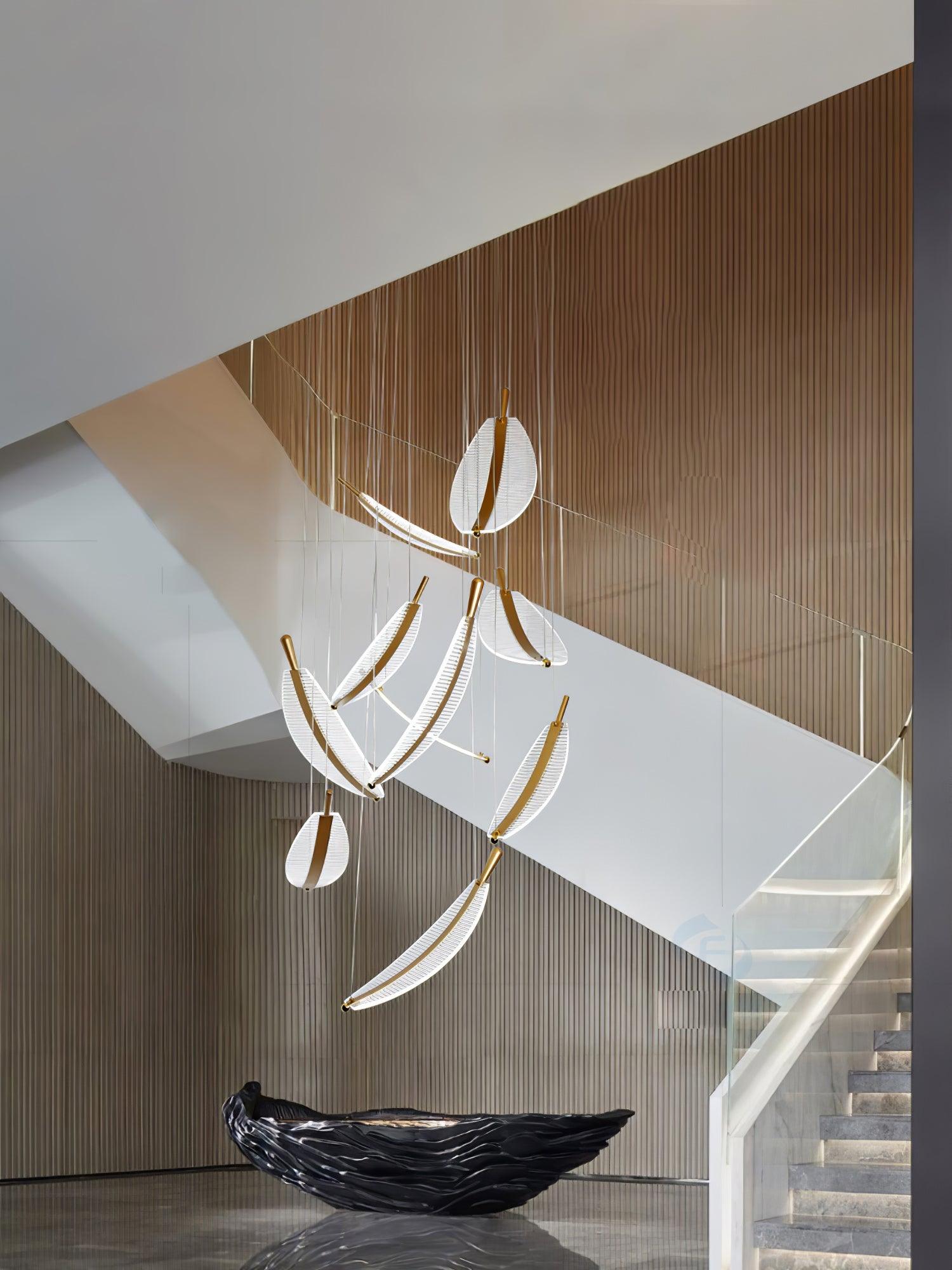 DIY Leaf LED Chandelier