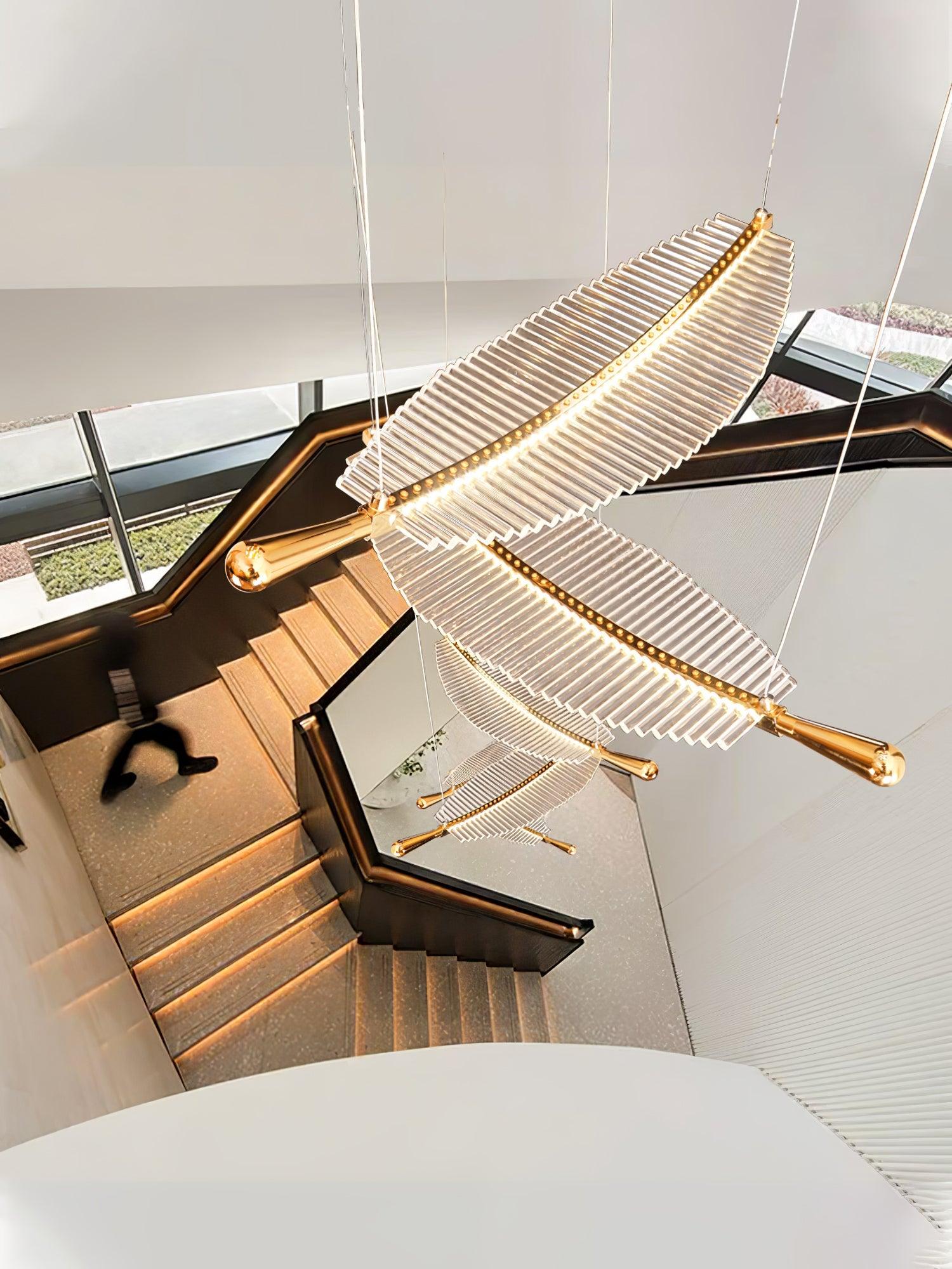DIY Leaf LED Chandelier