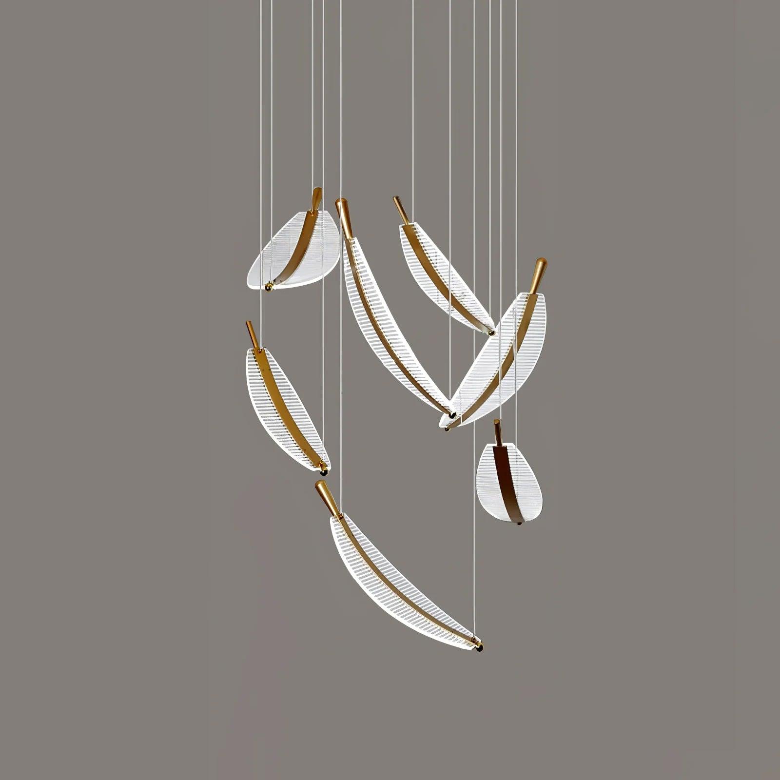 DIY Leaf LED Chandelier