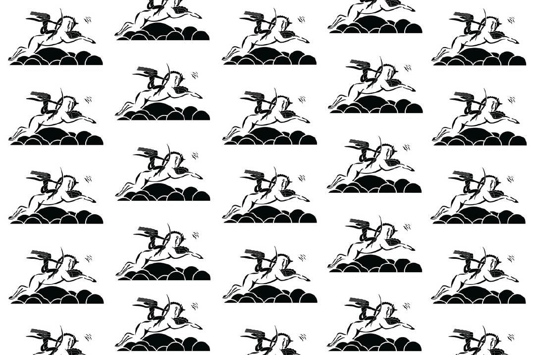 Custom Art Deco Diana Horseback Wallpaper