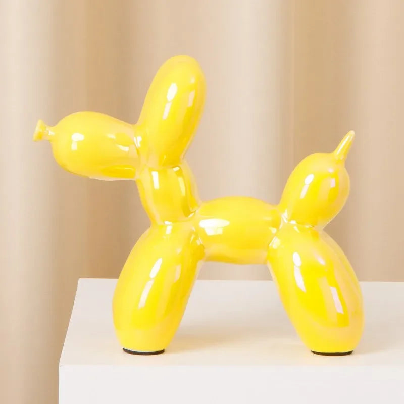 Dog Figurine - Handmade Ceramic Orange